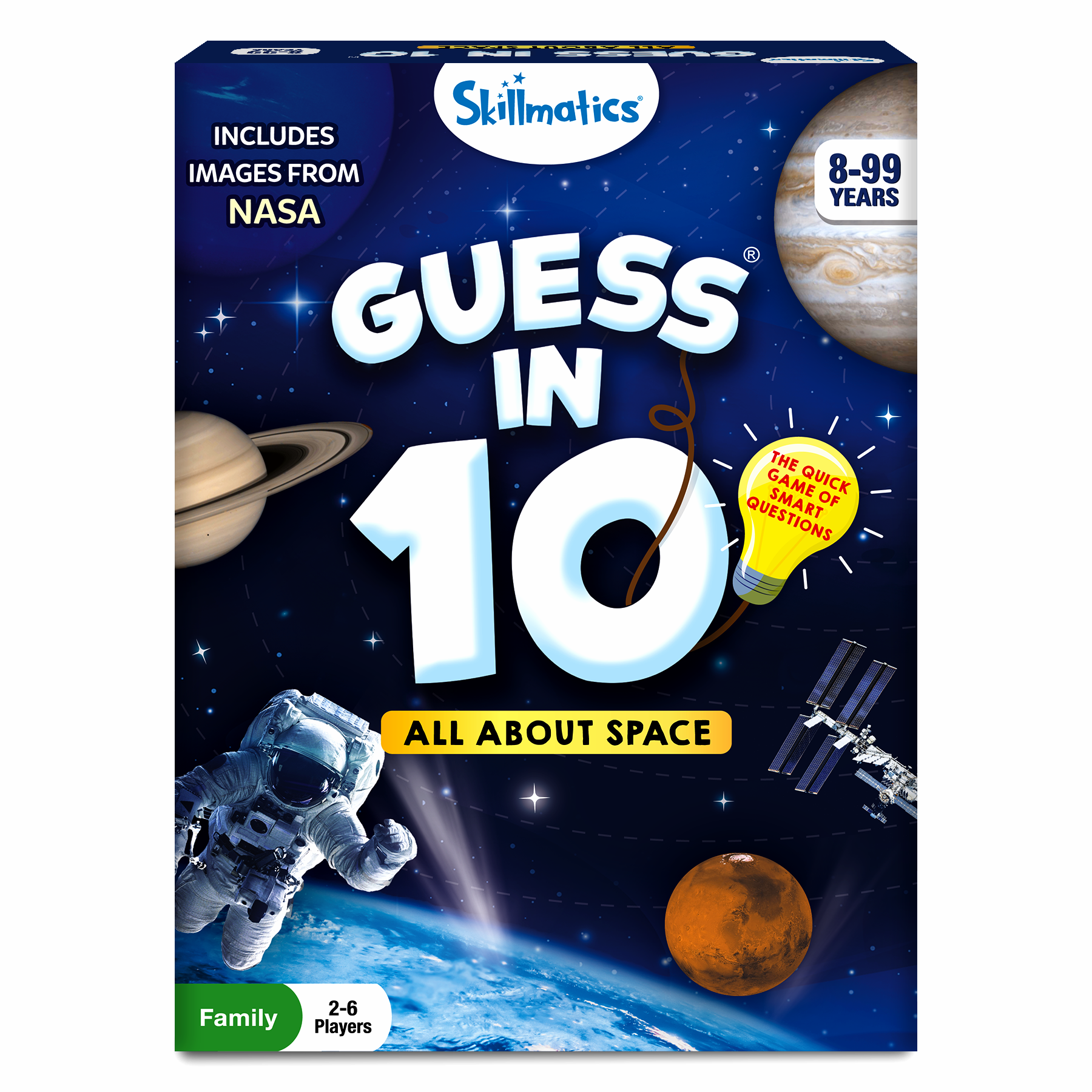 Skillmatics Collectible Card Game - Guess in 10 NASA Space, Perfect for Boys, Girls, Kids & Families Who Love Educational Toys, Gifts for Ages 8 and above Skillmatics