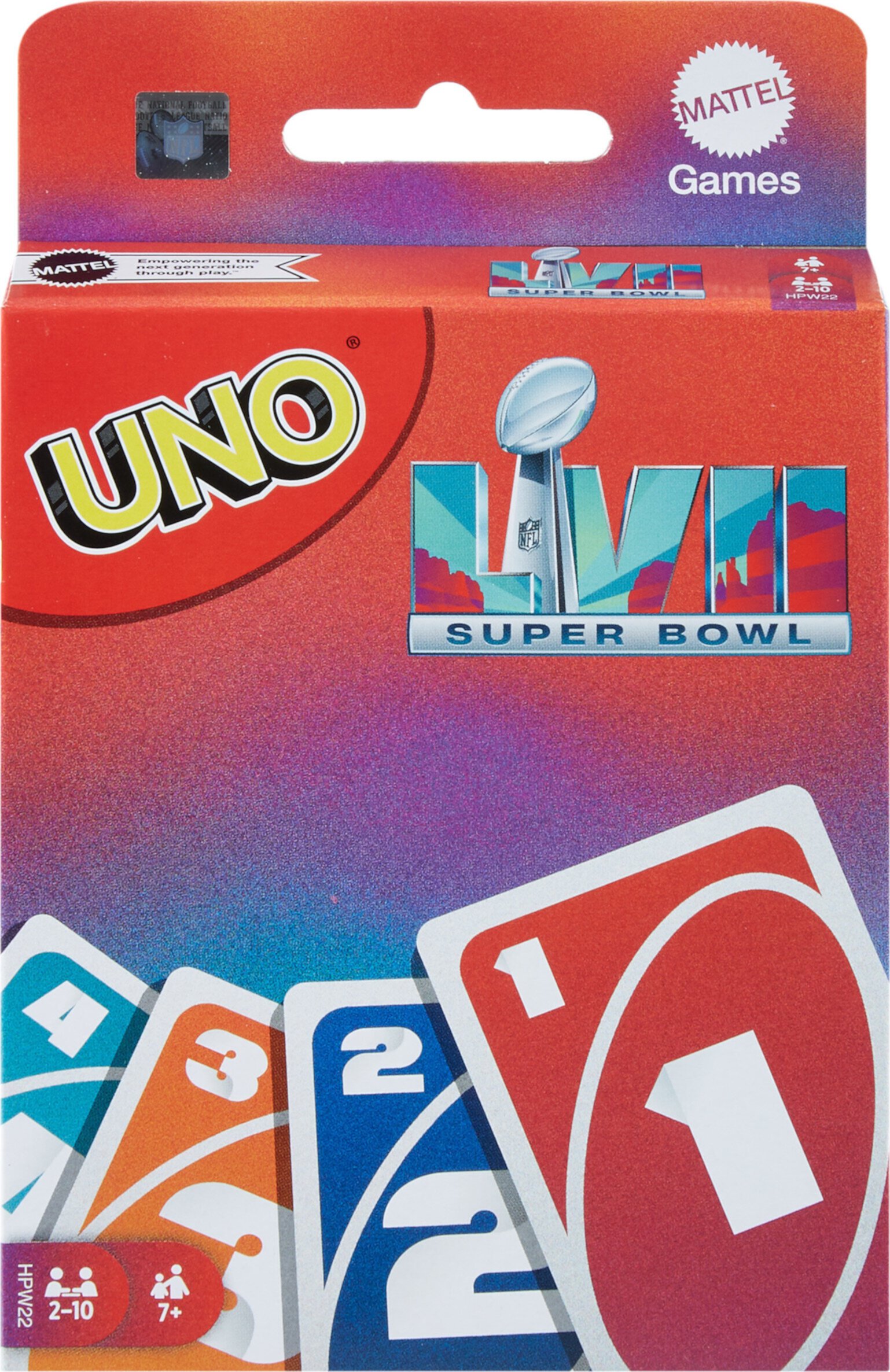 UNO NFL LVII Card Game for Kids, Adults, Family & Game Night with Special "Touchdown" Rule UNO