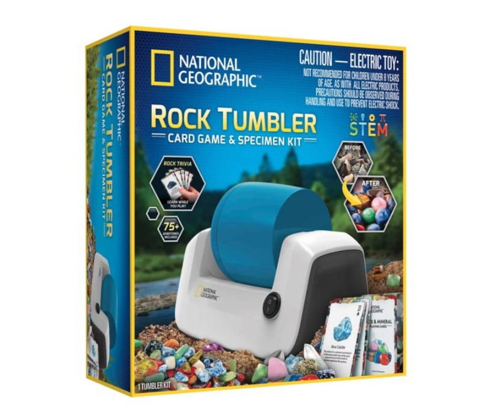 National Geographic Rock Tumbler, Card Game and Specimen Kit National Geographic