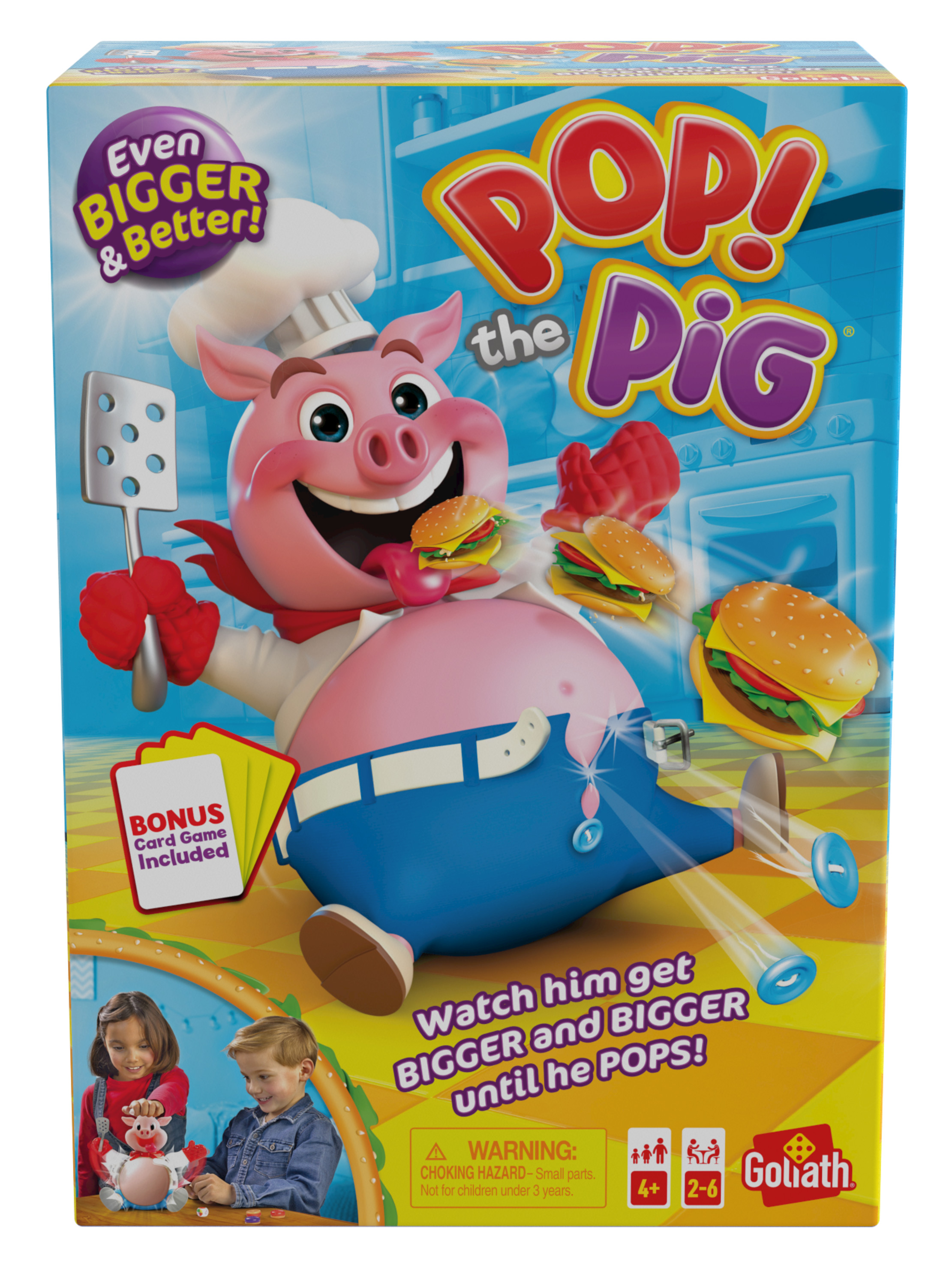 Pop The Pig (Bigger & Better) w/Greedy Granny Old Maid Card Game by Goliath, Multi Color Modern Goliath