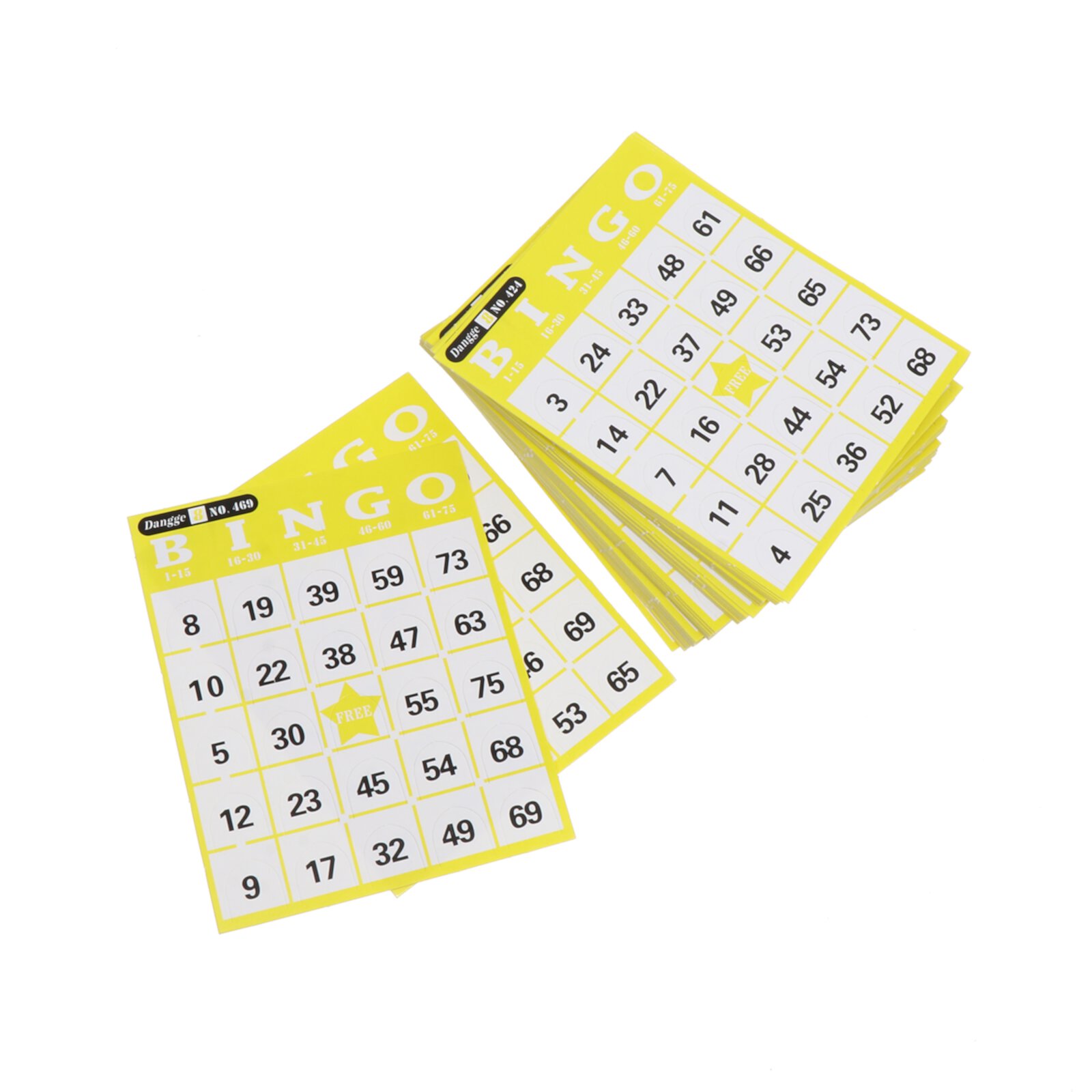 Bingo Paper Game Cards Square Size Cards Yellow Eease