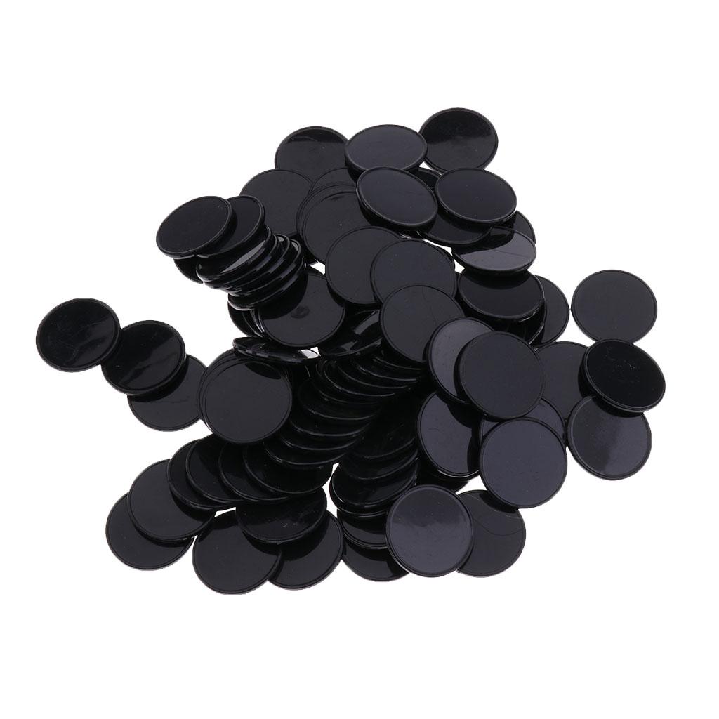 100 Pcs Bingo Board Games Markers Tokens Kids Counting Toy Family Club Party Supplies - Black MERIGLARE