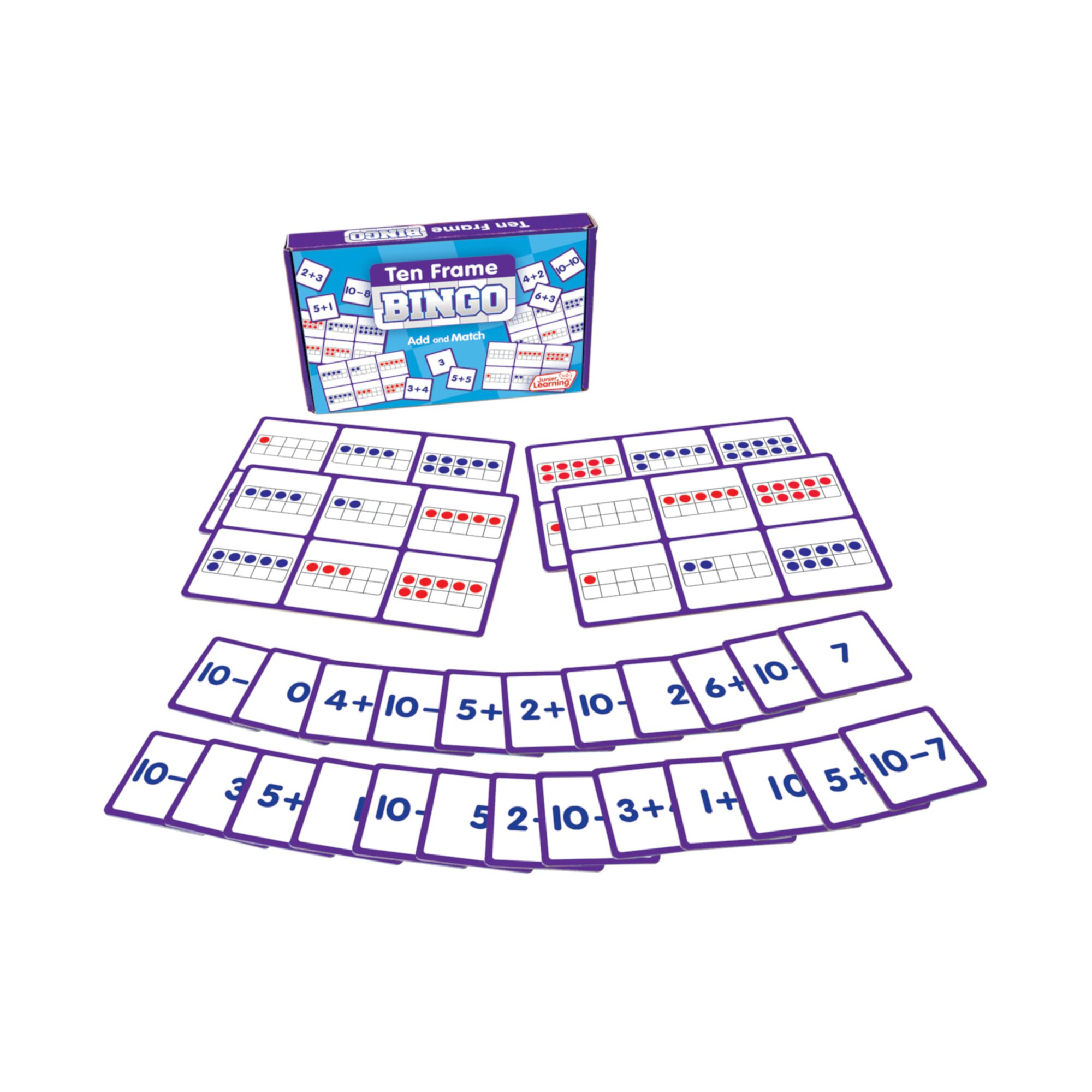 Ten Frame Bingo Junior Learning for Ages 5+ Kindergarten Learning, Math, Perfect for Home School, Educational Resources Junior Learning