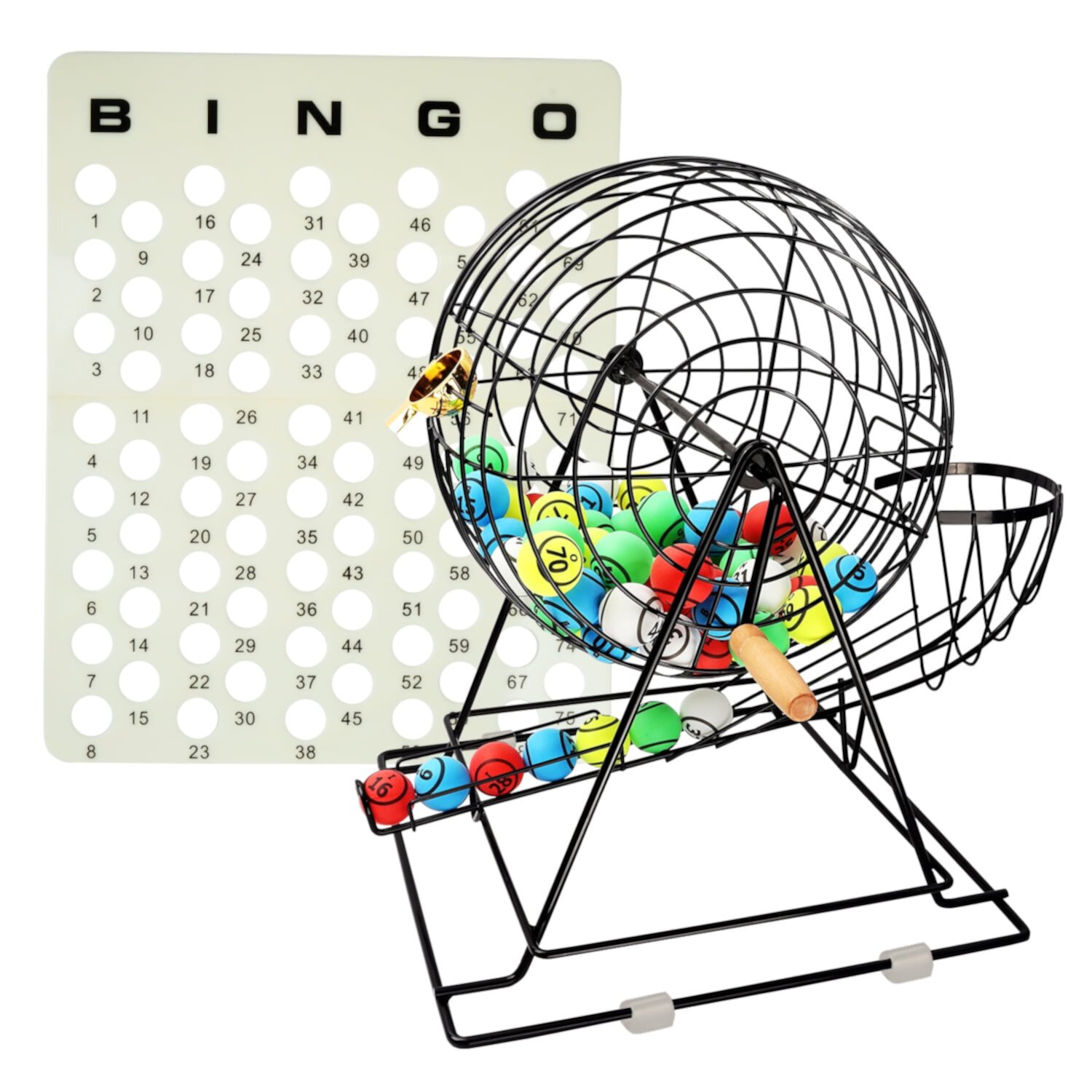 GSE Games & Sports Expert Bingo Game Set with Jumbo Bingo Cage, 1.5" Ping Pong Size Bingo Balls, Bingo Master Board for Kids, Adults, Seniors. Great for Large Groups, Parties, Bingo Night GSE Games & Sports Expert