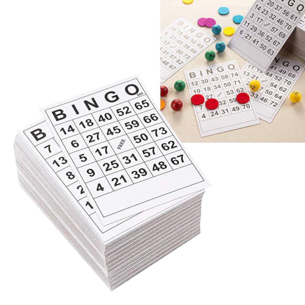 60pcs BINGO Paper Cards 60 Sheets Without Repeat Single Design 6 X 7 Inches STARTIST