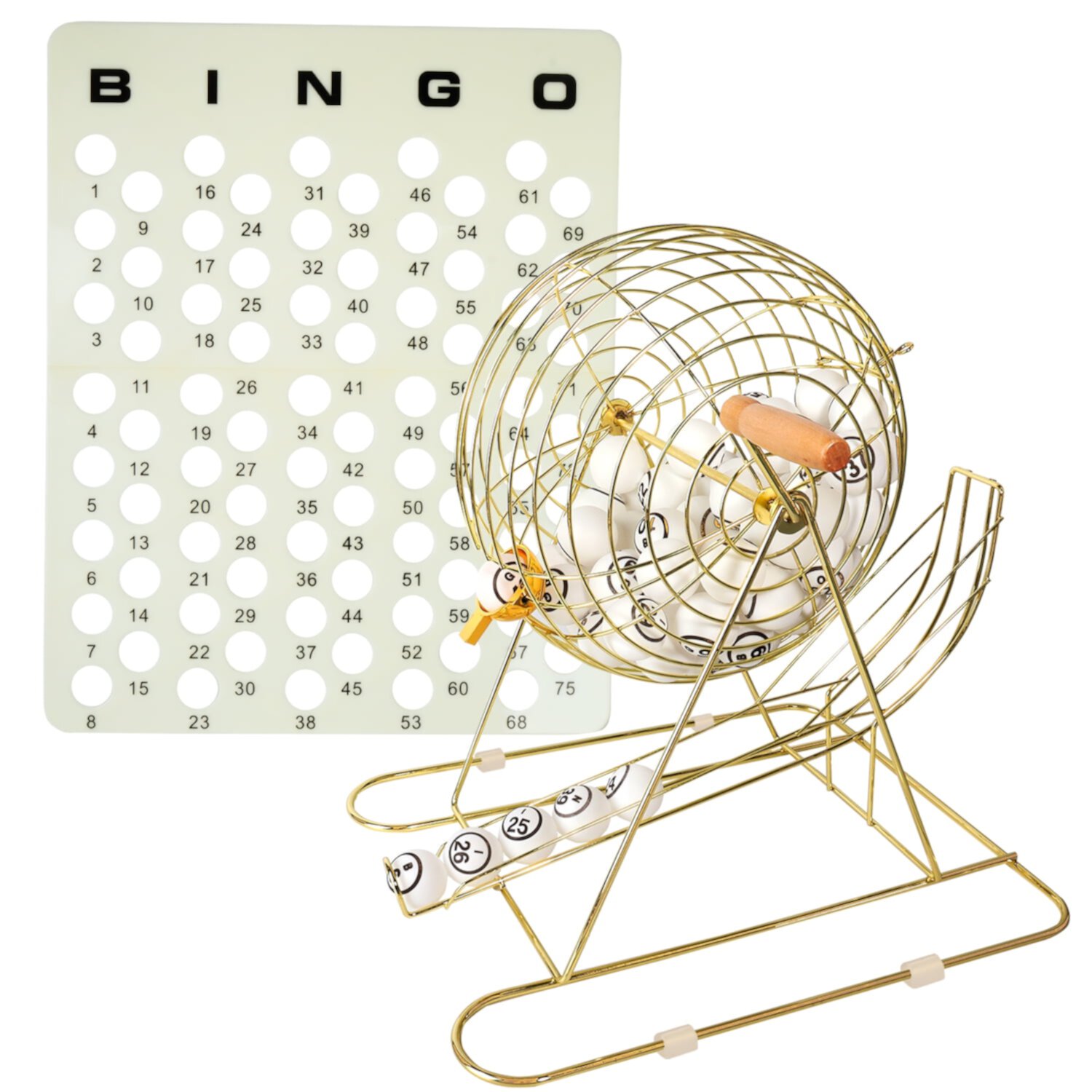 GSE Games & Sports Expert Bingo Set with X-Large Bingo Cage, 1.5" Ping Pong Size Bingo Balls, Bingo Master Board. Great for Large Groups, Bingo Halls, Parties, Bingo Game Night GSE Games & Sports Expert