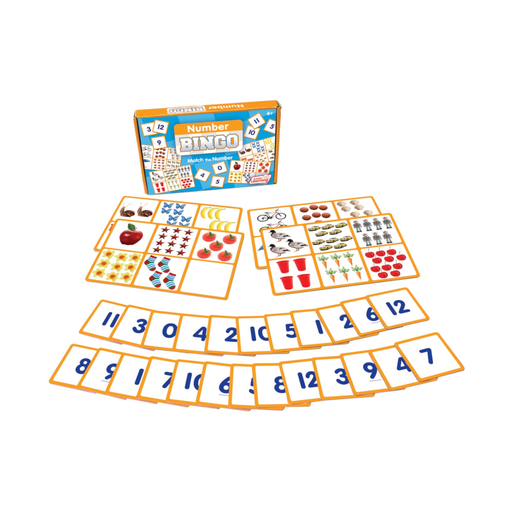 Number Bingo Junior Learning for Ages 4-6 Pre Kindergarten Learning, Math, Perfect for Home School, Educational Resources Junior Learning