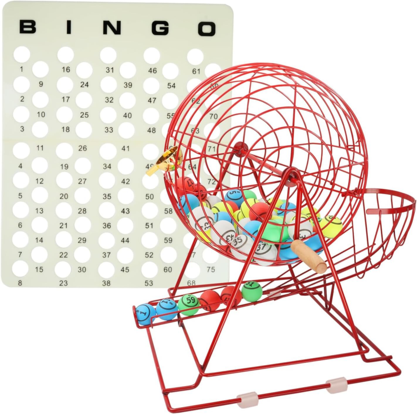 GSE Professional Bingo Game Set with X-Large Bingo Cage, 1.5" Ping Pong Size Bingo Balls, Plastic Bingo Master Board. Great for Large Groups, Bingo Halls, Parties, Bingo Game Night GSE Games & Sports Expert