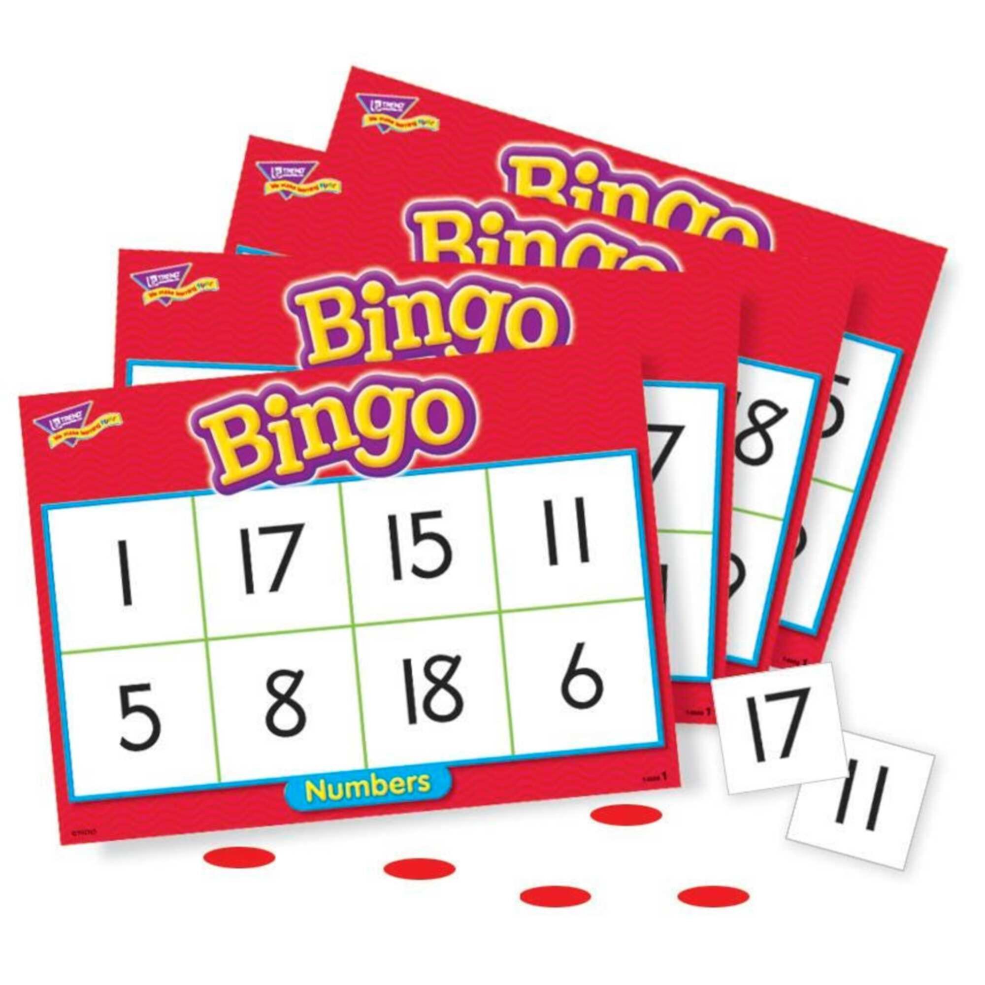 Trend Numbers 0 to 20 Bingo Game TREND