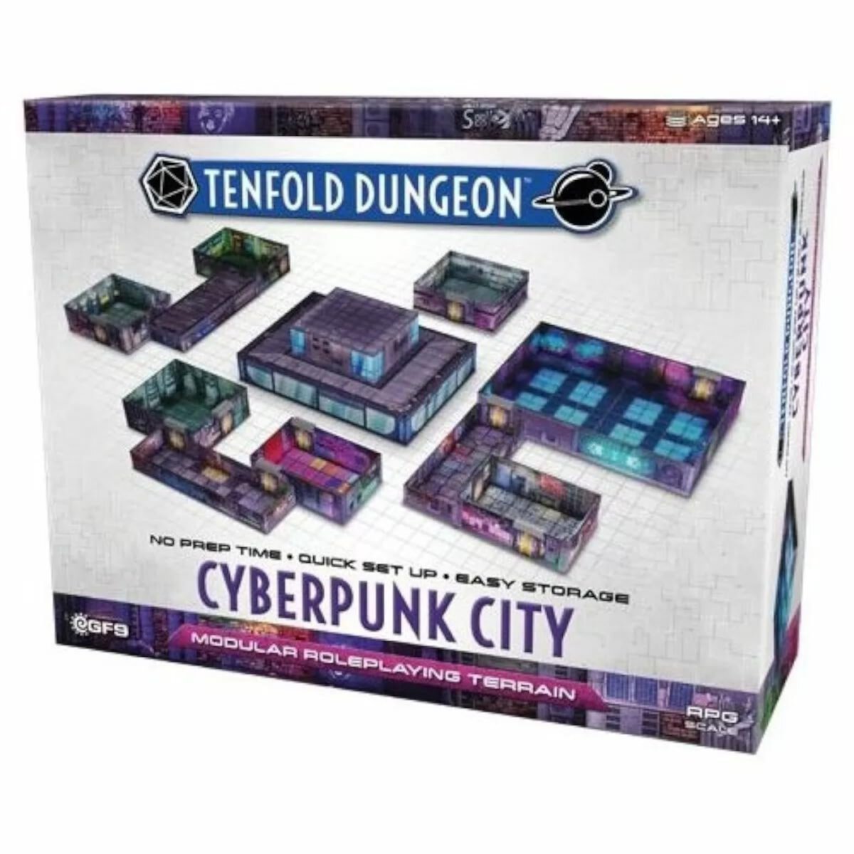 Игровой модуль Cyberpunk City, 3D ландшафт, быстрая сборка, размер 1x1 дюйм Acd