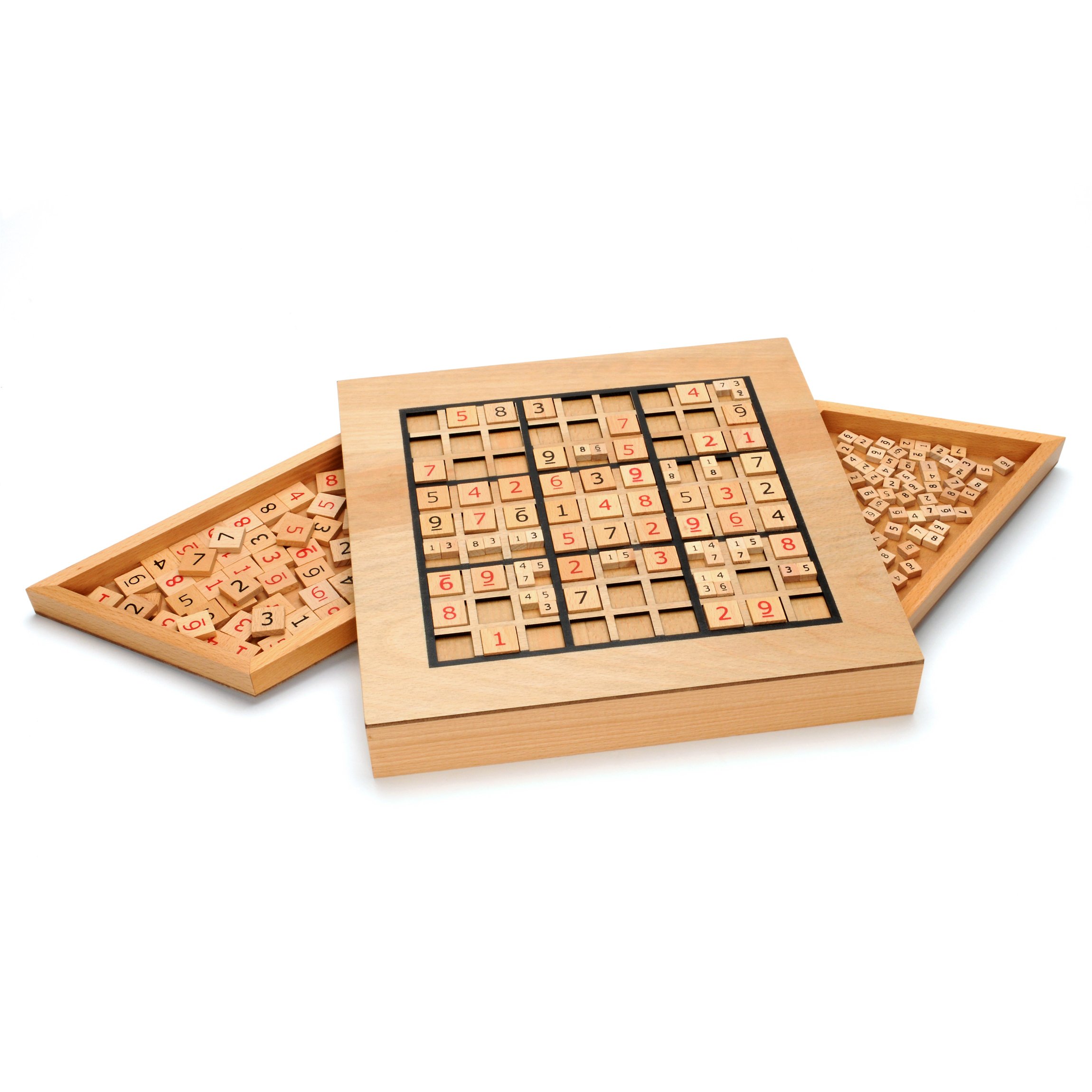 WE Games Wooden Sudoku Puzzle Board Game with Pull Out Drawers - 11 in WE Games