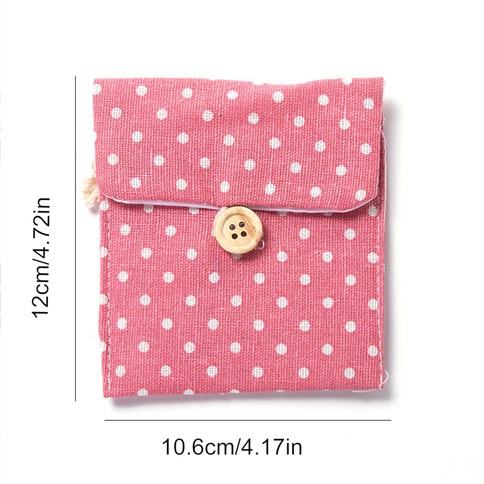 Fresh Cotton and Linen Sanitary Napkin Storage Bag Tampon Bag Large Capacity Cloth Cute Polka Tampon Bag Wholesale CTEEGC