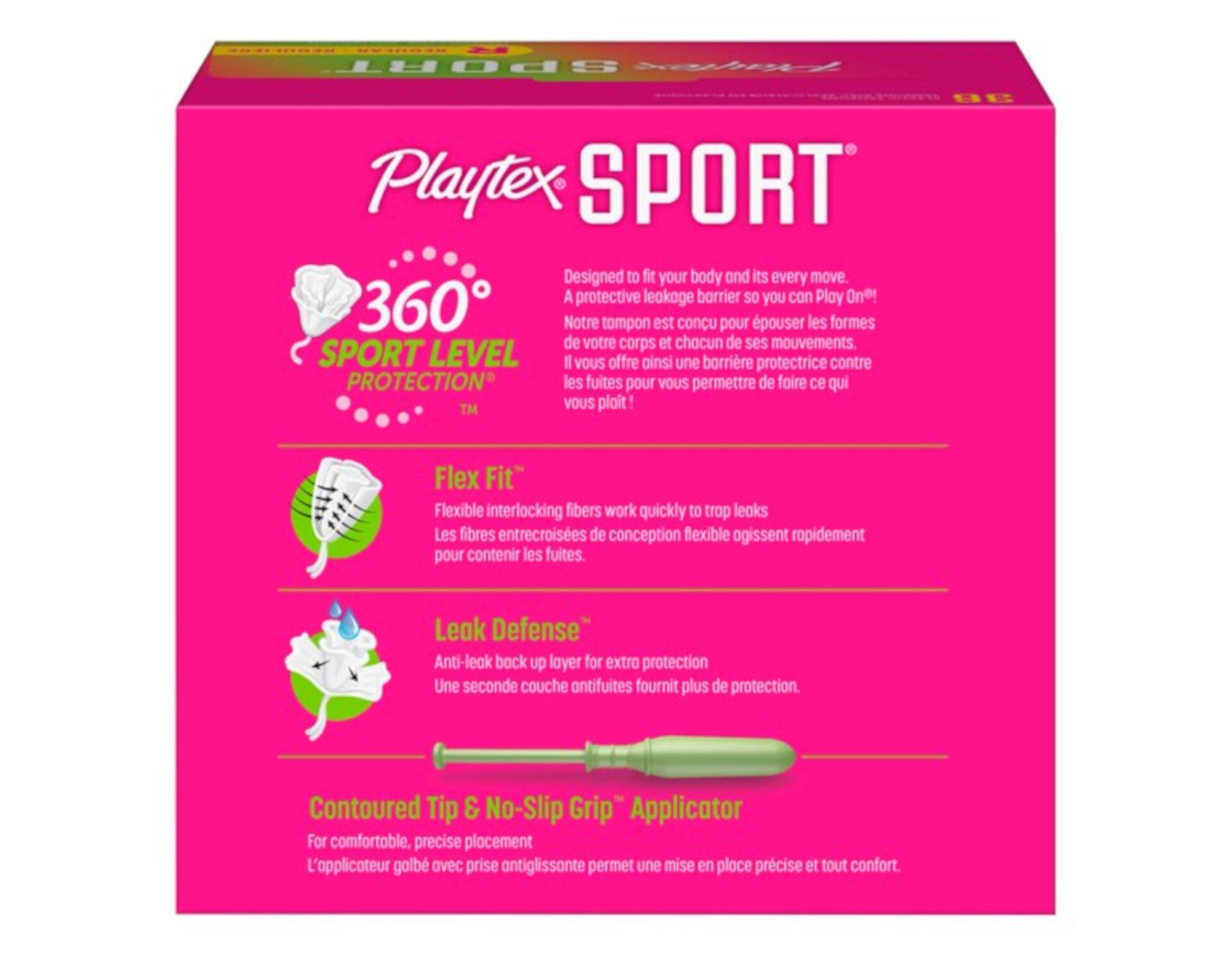 Playtex Sport Regular Absorbency Tampons, Unscented 36 ea (Pack of 4) Playtex