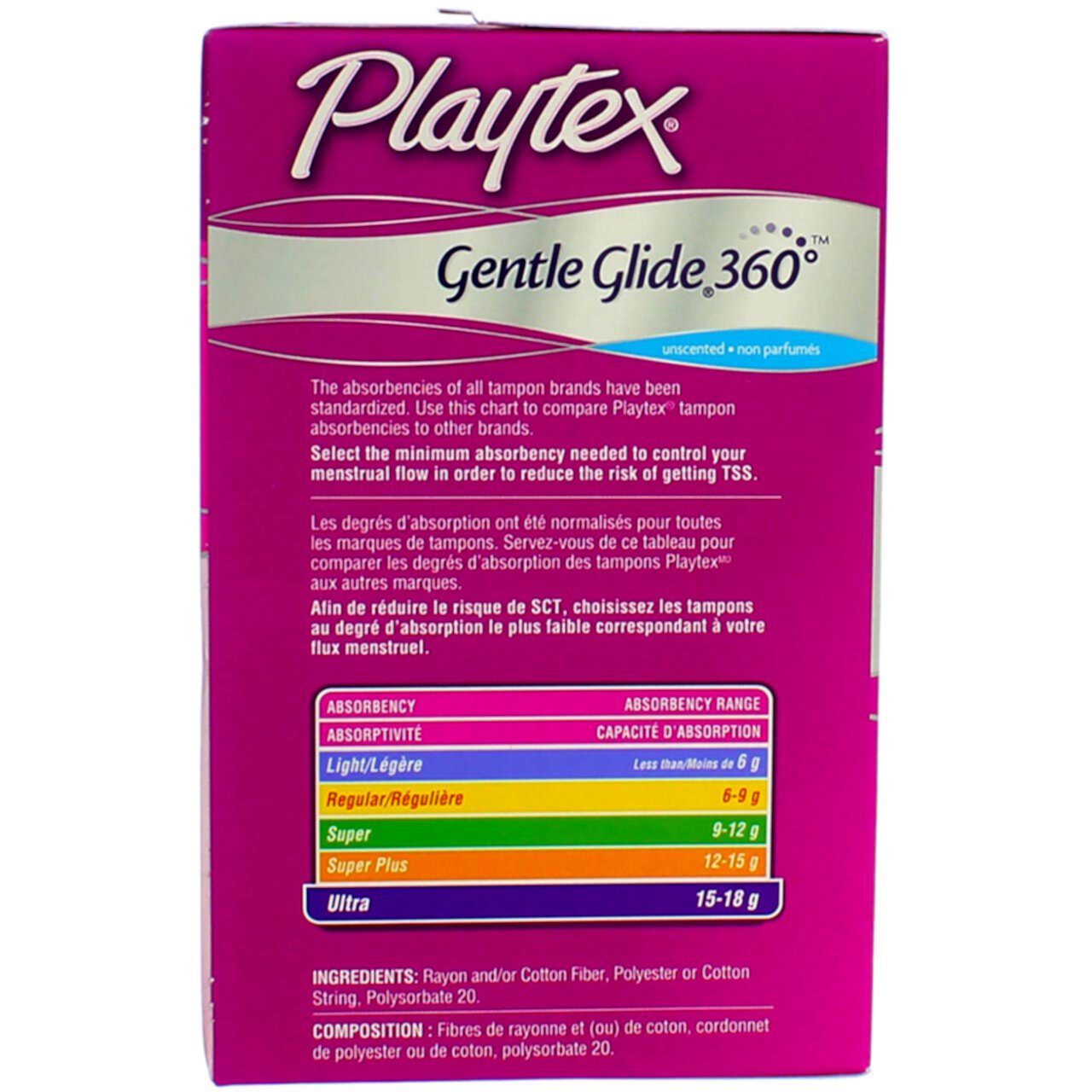 Playtex Gentle Glide Tampons, Ultra, Unscented, 36 Ct (1 Pack) Playtex