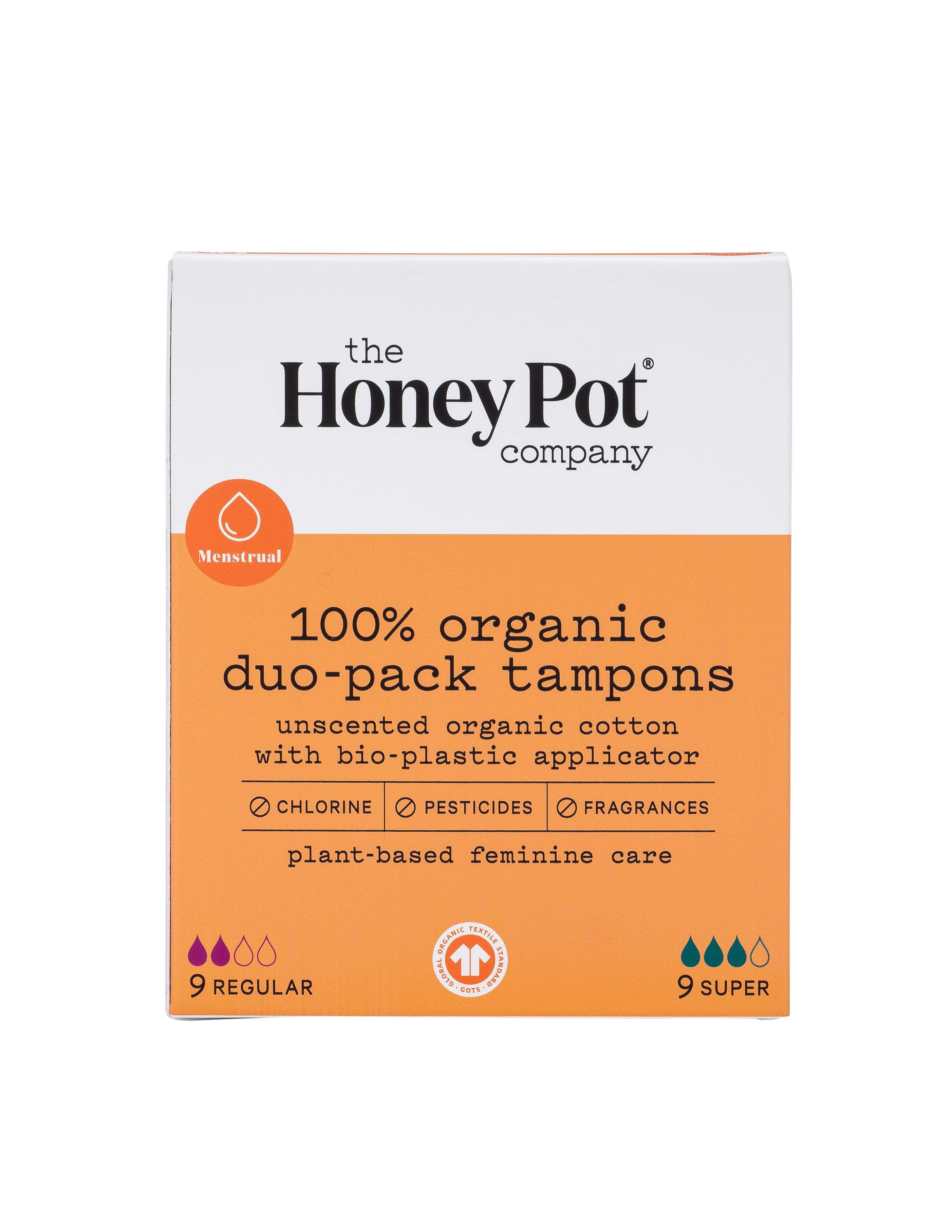 The Honey Pot Company, Organic Cotton Duo-Pack, BPA-Free Applicator Tampons - 18ct.&nbsp; The Honey Pot Company