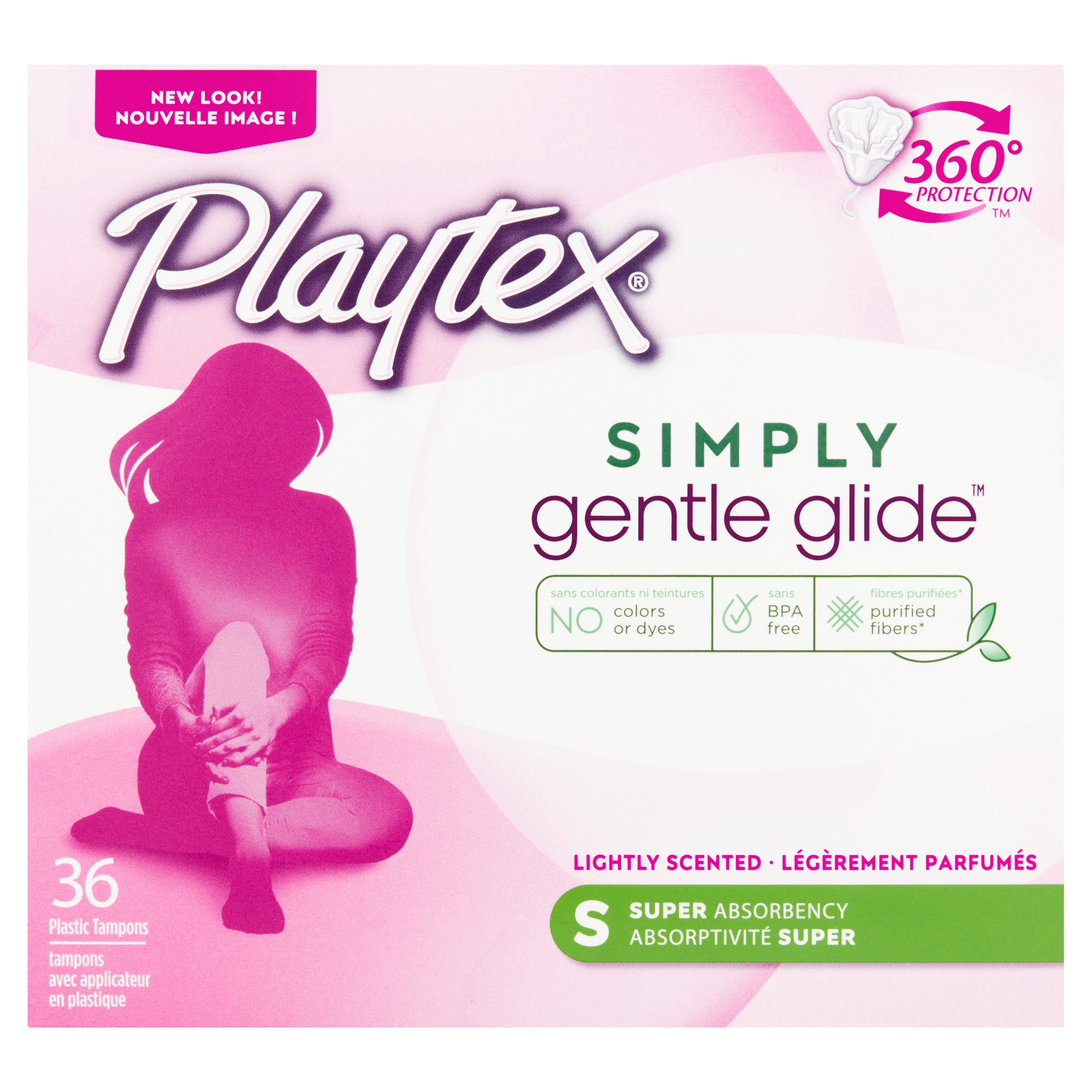 Playtex Gentle Glide 360° Fresh Scent Super Absorbency Plastic Tampons, 36 Ct Playtex