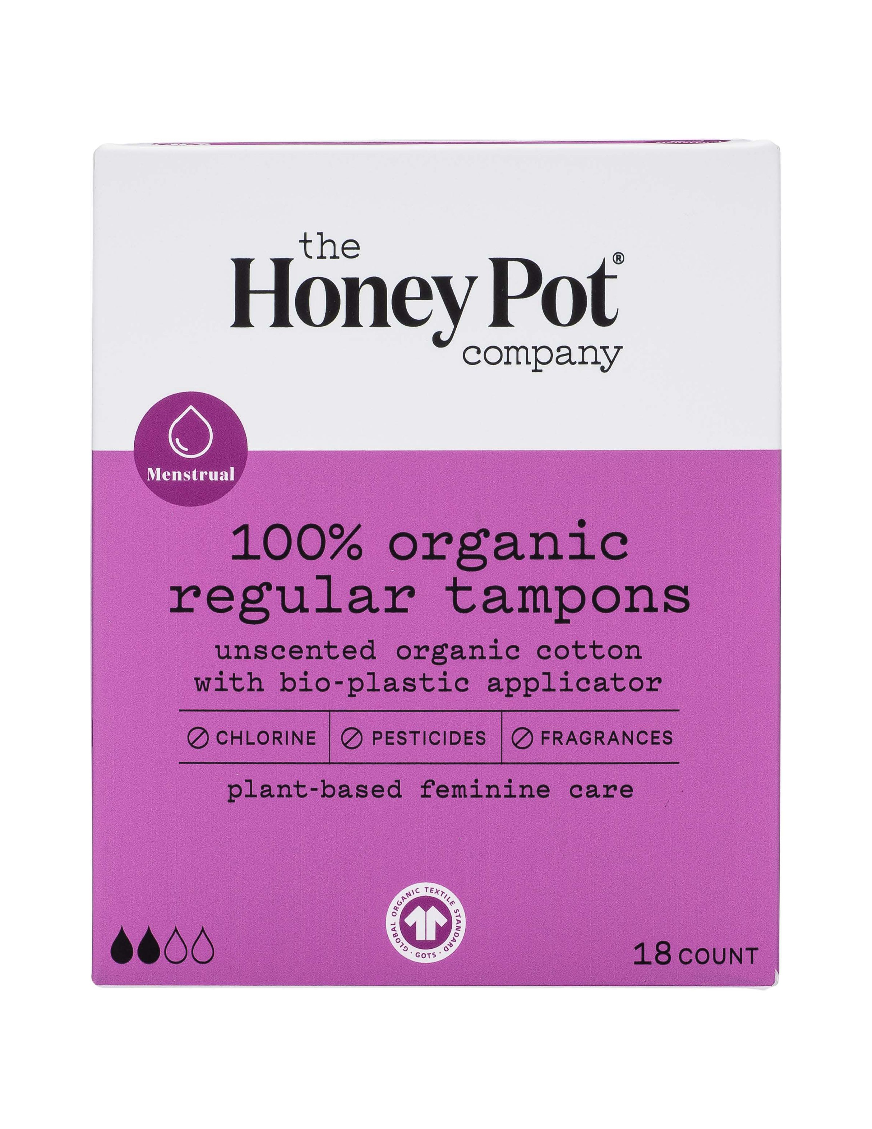 The Honey Pot Company Regular Organic Bio-Plastic Applicator Tampon The Honey Pot Company