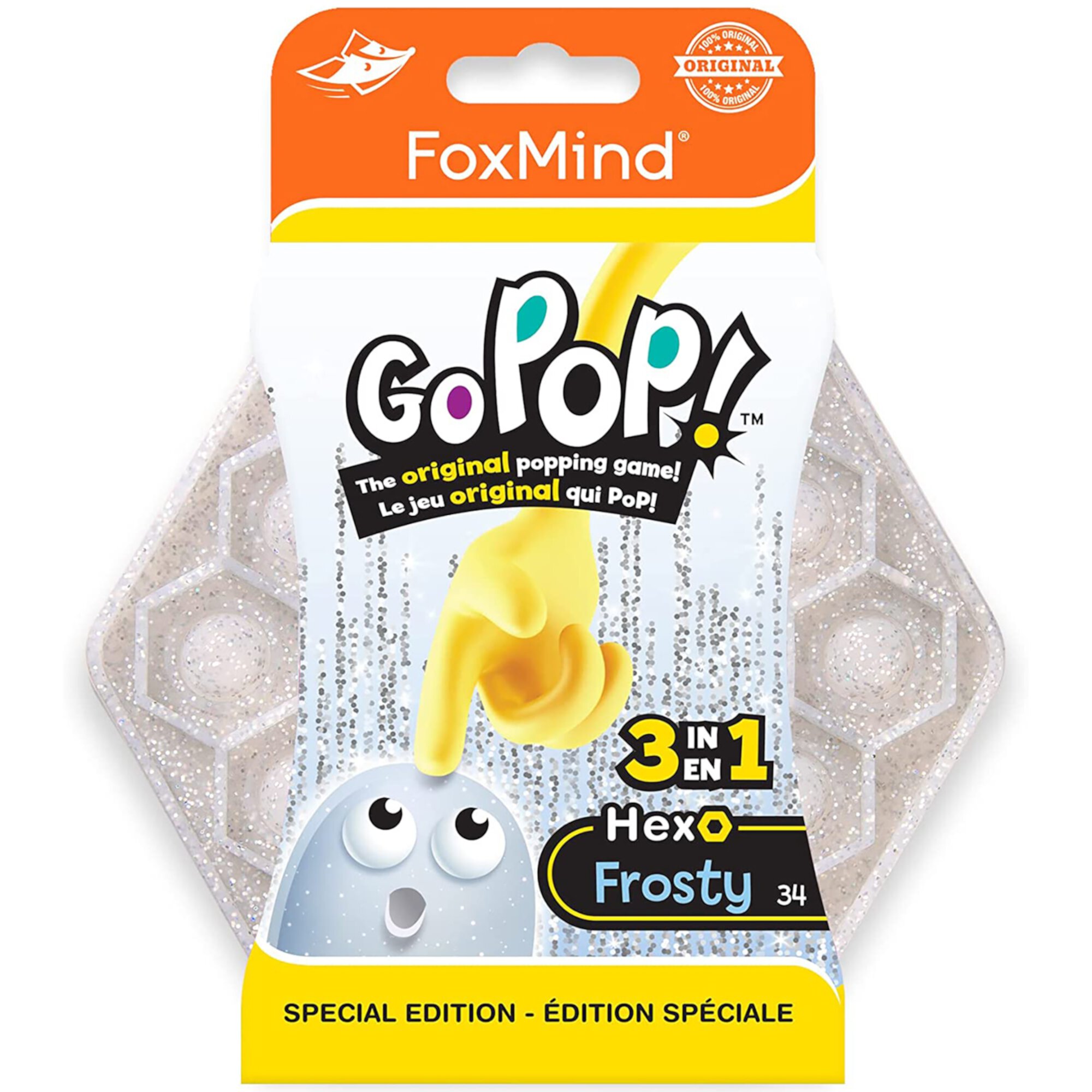 Go Pop! Colorio: Frosty - Ages 3+, Push Pop Scensory Fidget Toy, Stress Reliever, Solo or 2 Players FoxMind