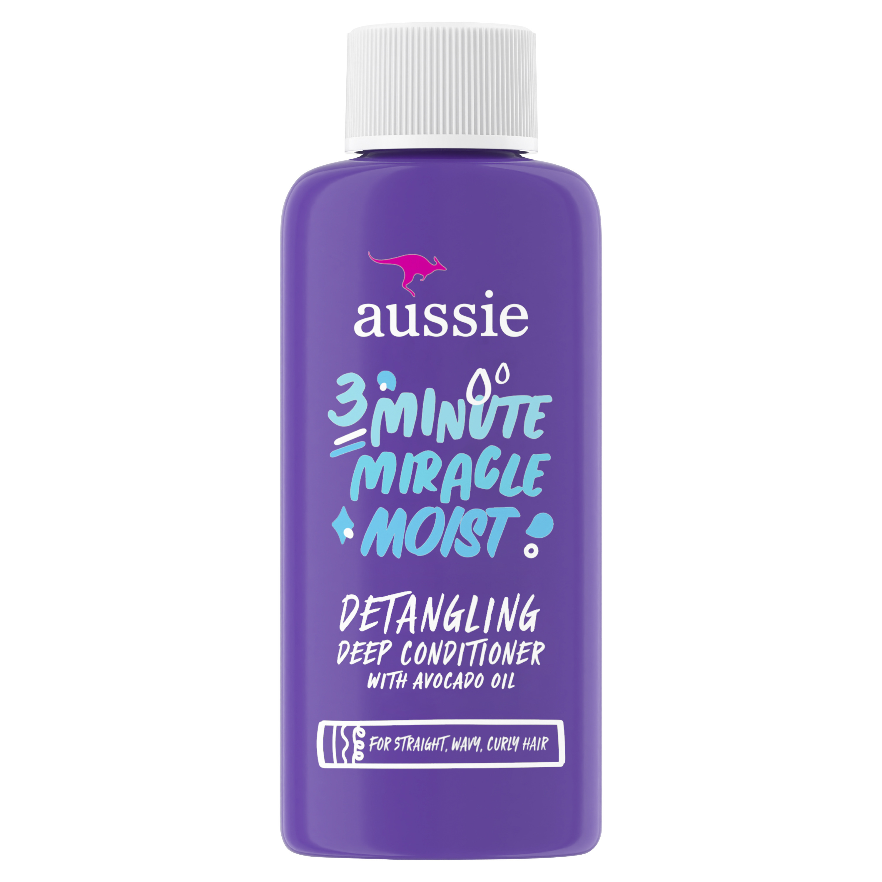 Aussie Miracle Moist 3 Minute Miracle Deep Conditioner with Avocado, Paraben Free, For All Hair Types 1.7 fl oz Aussie