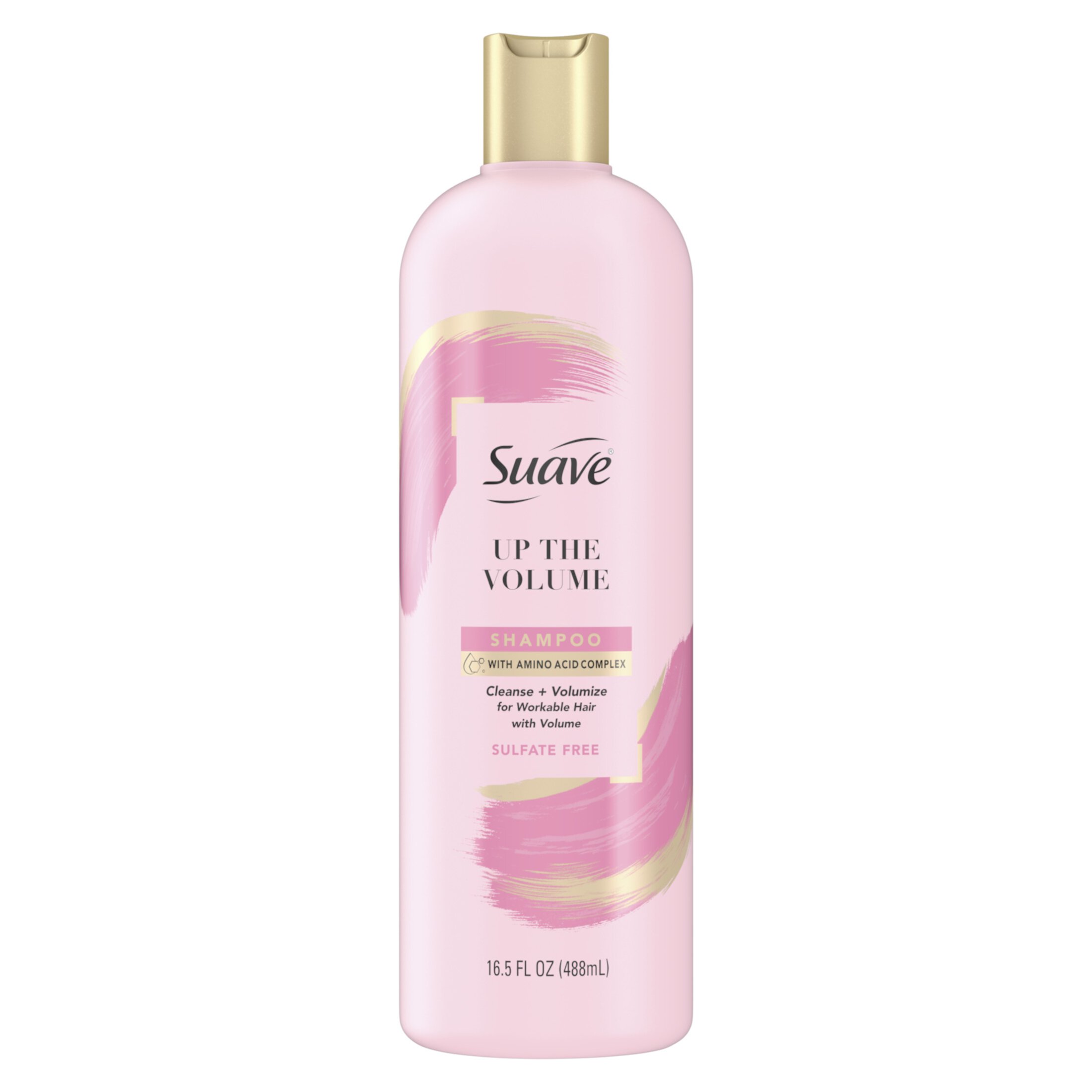 Suave Volumizing Shampoo Pink up the Volume Frizz Control Sulfate-Free for Fine, Flat Hair, 16.5 oz Suave