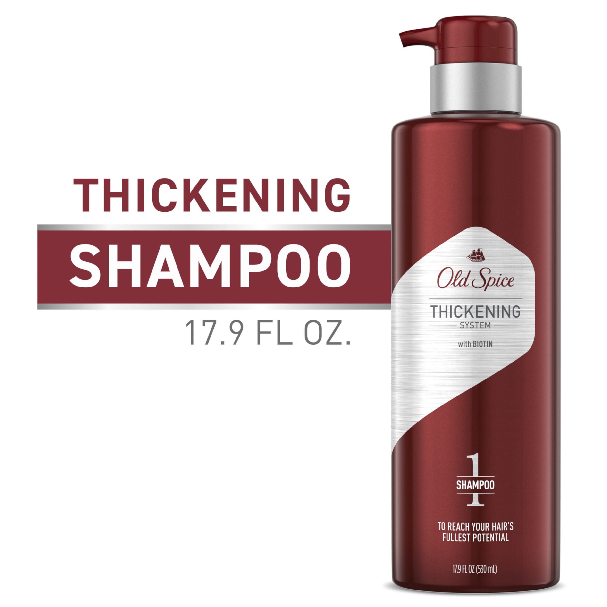 Old Spice Men's Thickening Daily Shampoo with Biotin, 17.9 fl oz Old Spice