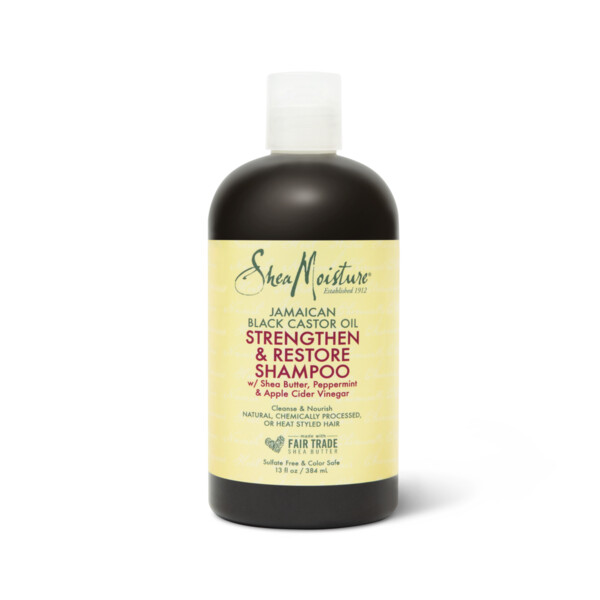 SheaMoisture Strengthen and Restore Shampoo Cleanse and Nourish for Damaged Hair, 13 oz SheaMoisture