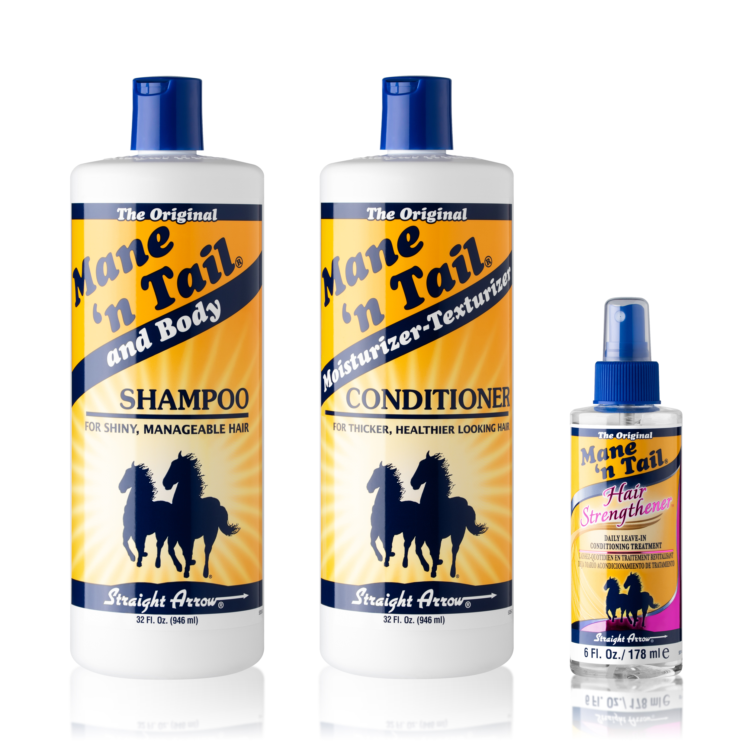 Mane 'n Tail: Combo Deal Shampoo + Conditioner (32 Oz Each) with Hair Strengthener (6 Oz) Mane 'n Tail