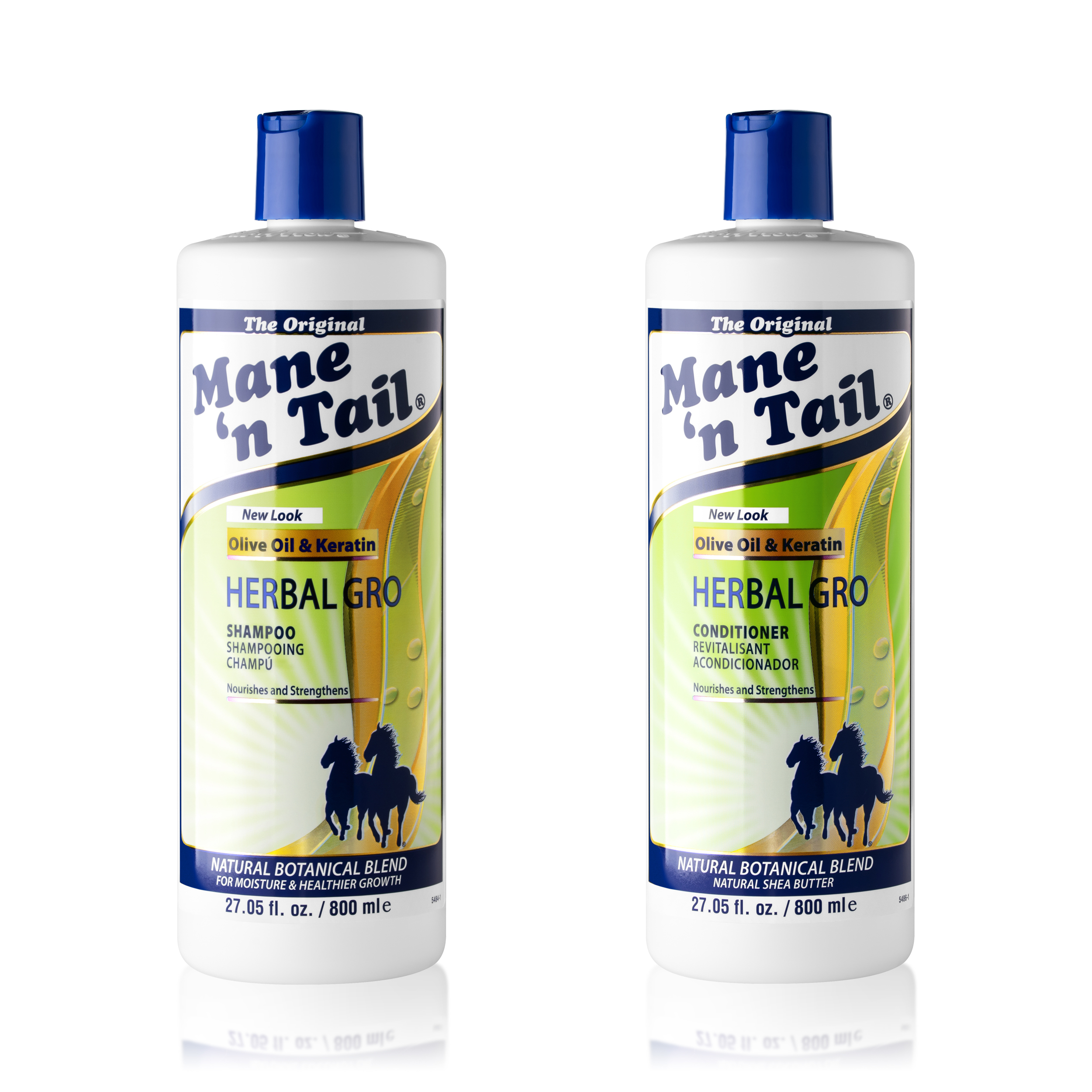 Mane 'n Tail: Herbal Gro Shampoo + Conditioner, Olive Oil Infused to Provide Shine, Body, and Softness (27.05 Each) Mane 'n Tail