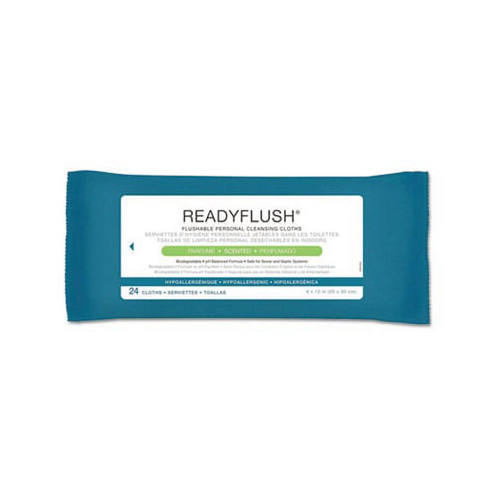 ReadyFlush Biodegradable Flushable Wipes 8 x 12, 24/Pack, 24 Pack/Carton Medline