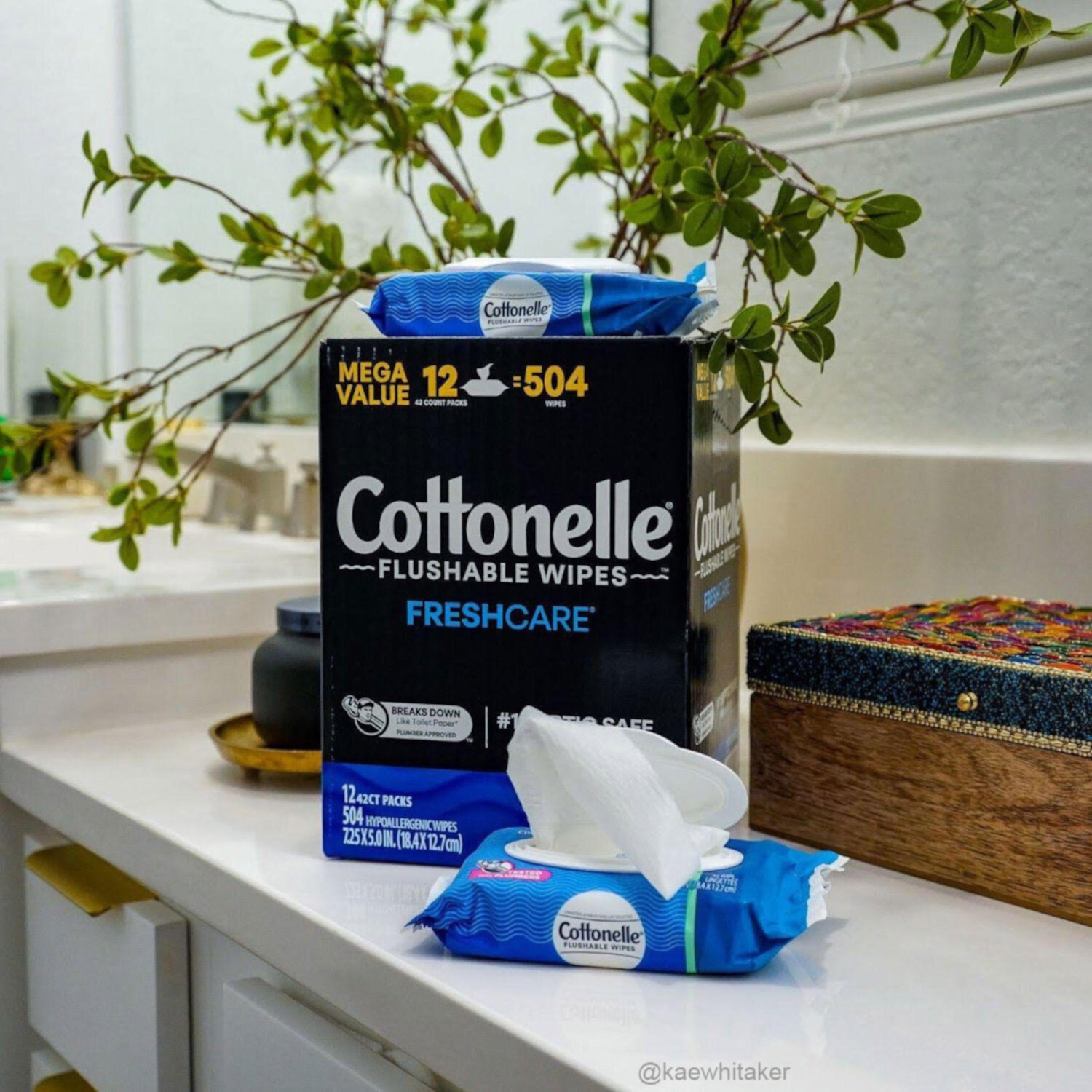 Салфетки для очищения Cottonelle Fresh Care, 560 шт, биоразлагаемые, без спирта Cottonelle