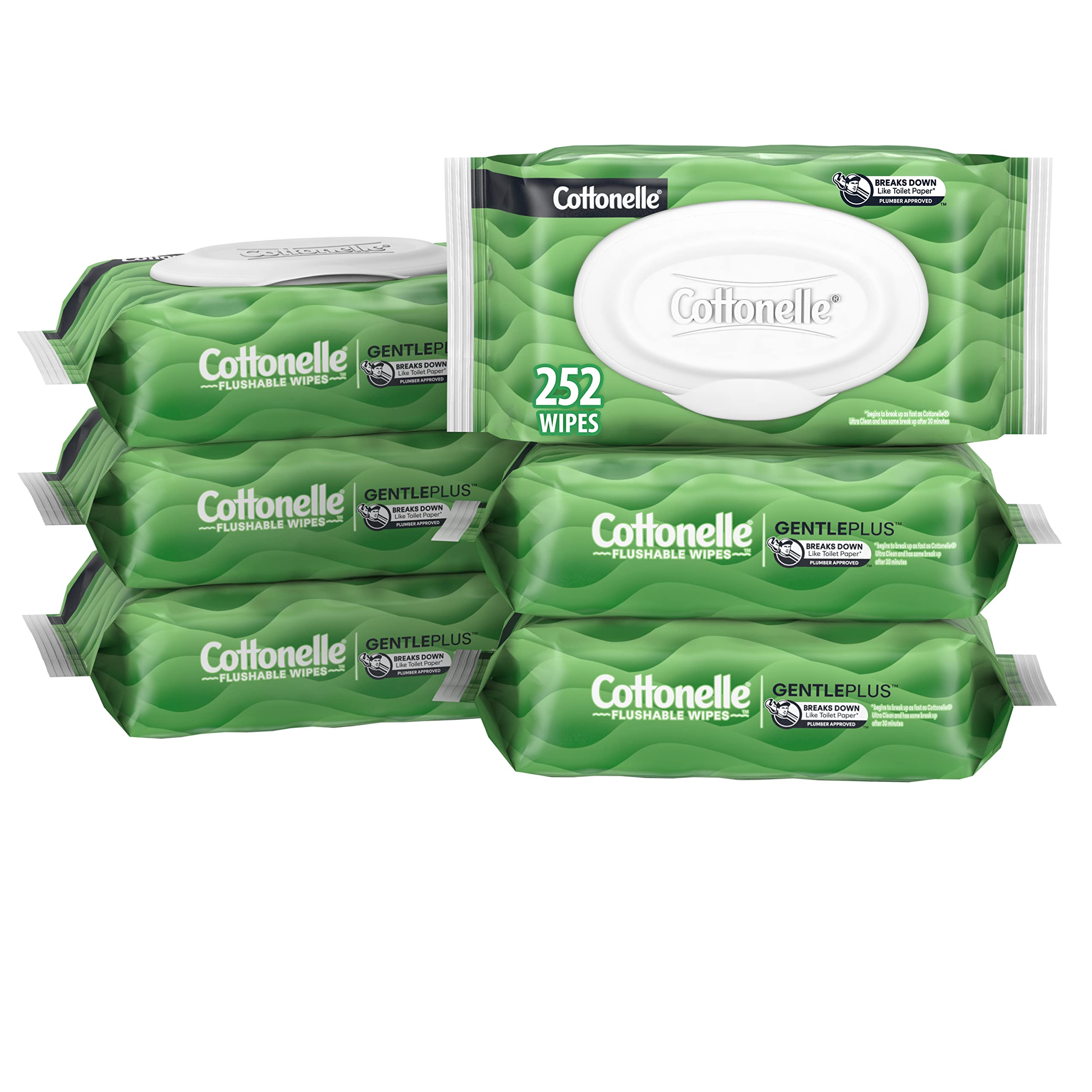 Влажные салфетки для взрослых с алоэ и витамином E, 252 штуки Cottonelle