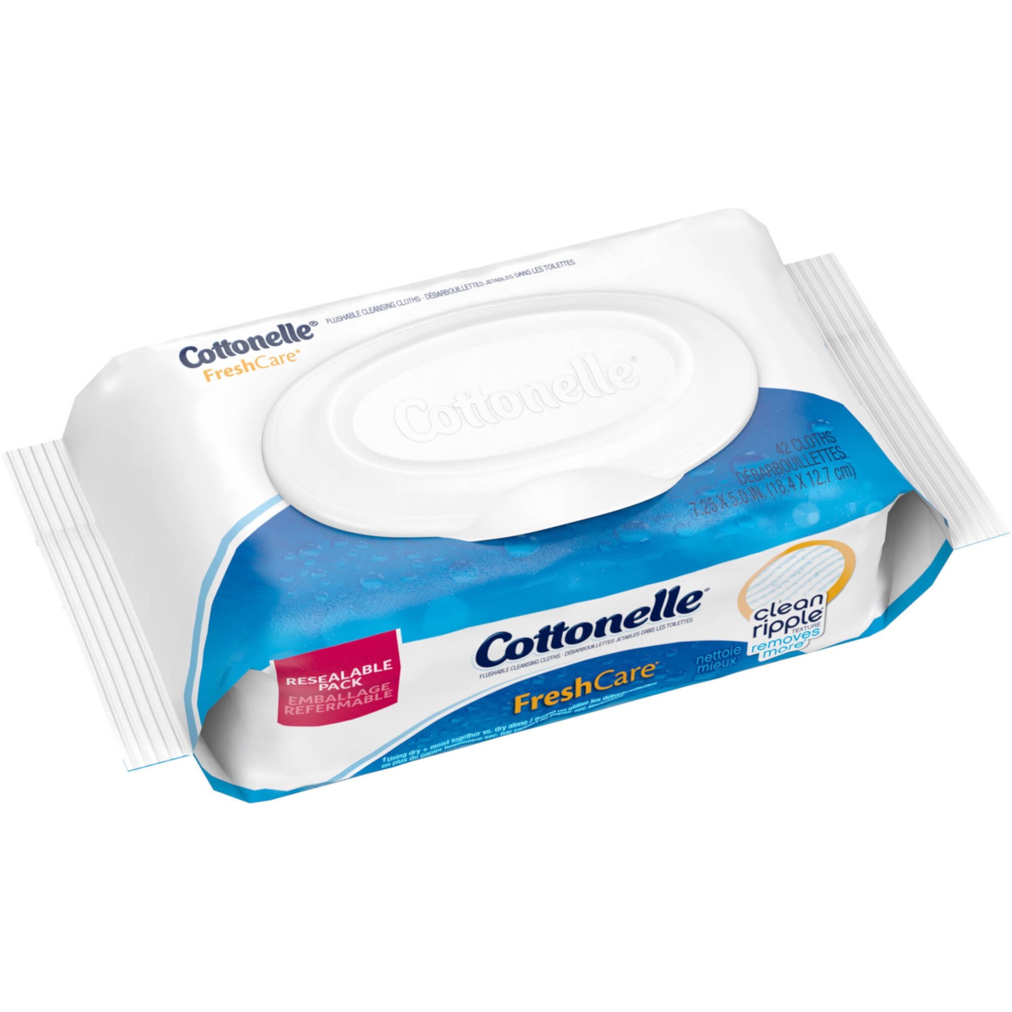 Гигиенические влажные салфетки для унитаза с крышкой, 42 штуки Cottonelle