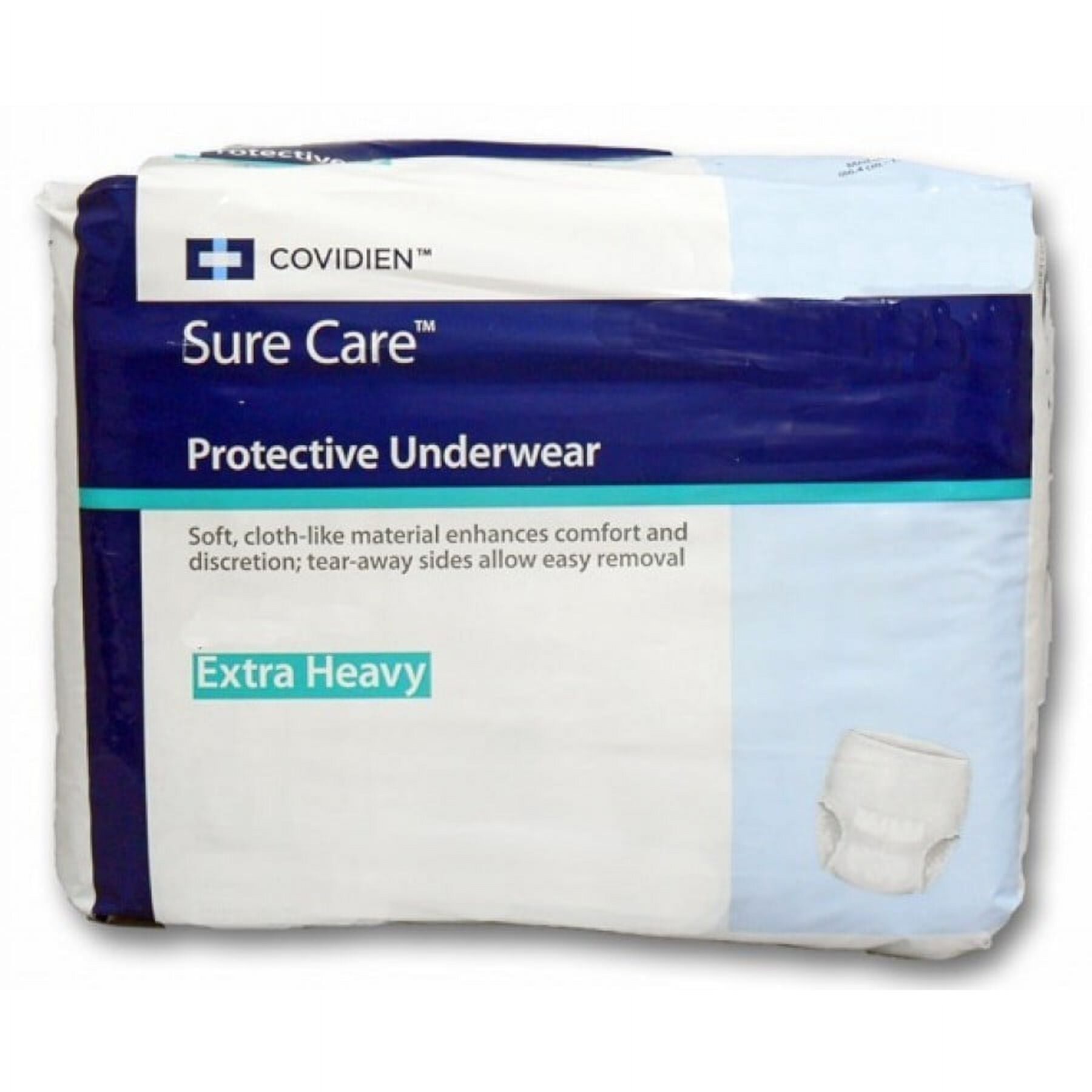 Sure Care Protective Underwear, Extra Heavy, Medium (34-46 Inch Waist) - Pack of 18 COVIDIEN