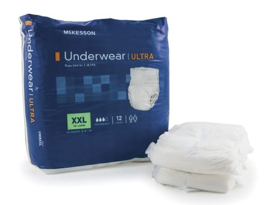 McKesson Ultra Adult Absorbent Underwear   Pull On 2X-Large Disposable Heavy Absorbency 120 Count Mckesson