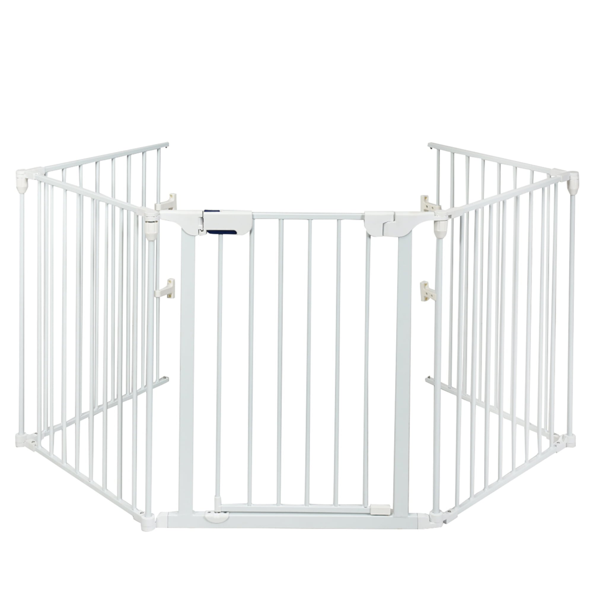 Costway Fireplace Fence Safety Fence Hearth Gate BBQ Metal Fire Gate Pet White Costway