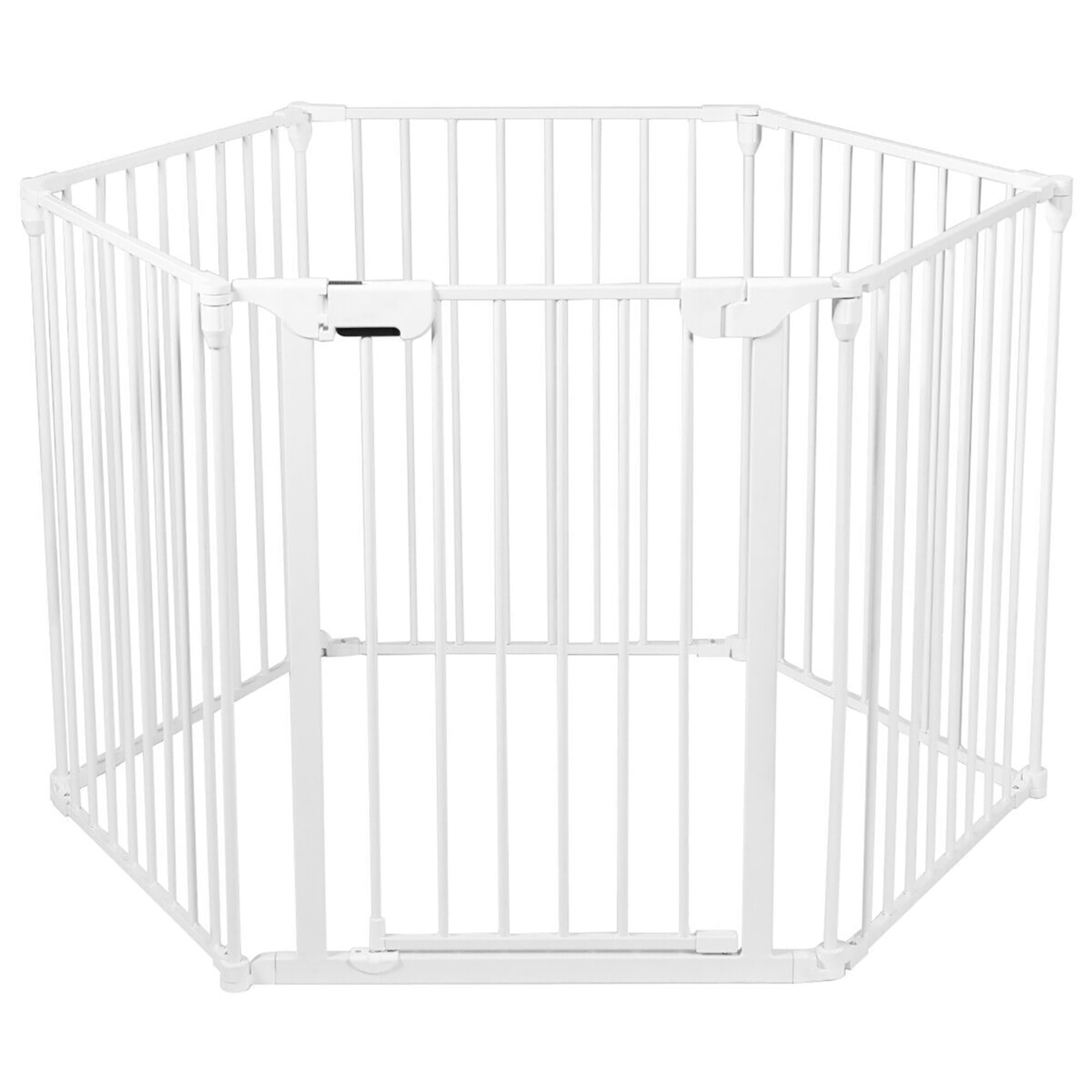 Costway 6 Panel Unisex Baby Safe Metal Play Yard Pet Fence Adjustable 48” x 23.5” x 29” Black Costway