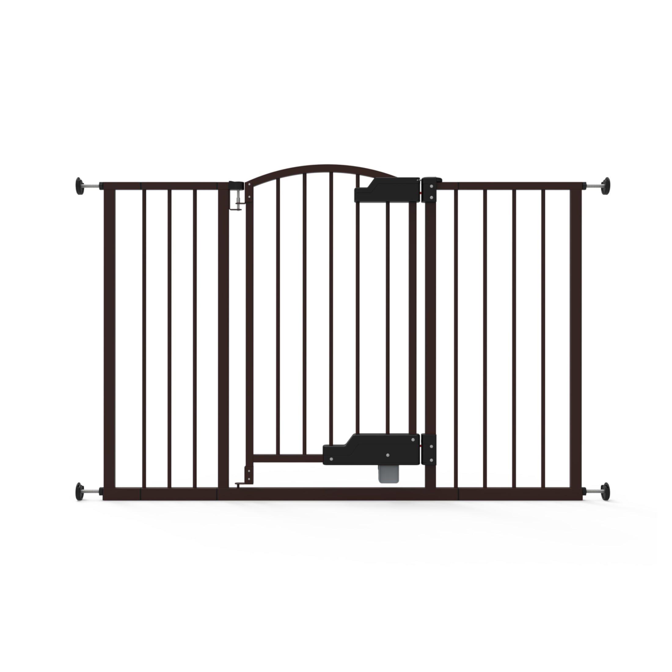 Summer by Ingenuity Thruway 52W Series Pet and Baby Gate, Espresso Metal, Openings from 30-60" Wide, Ages 6-24 Months Ingenuity