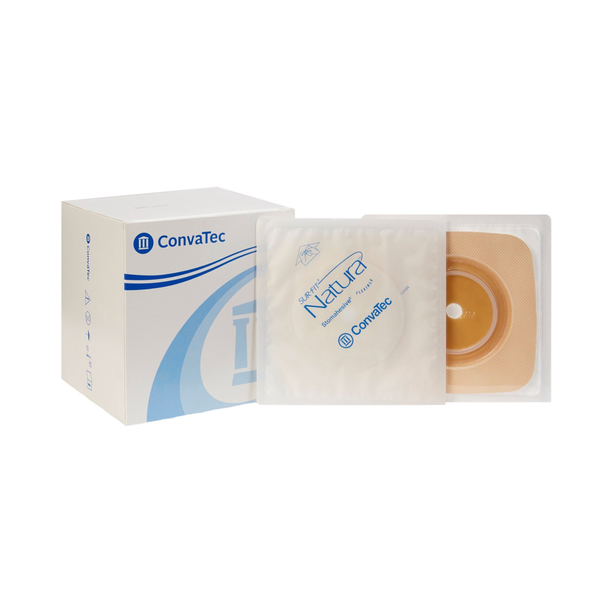 Sur-Fit Natura Trim to Fit Ostomy Barrier Stomahesive® Adhesive 57 mm Flange 10 per Box 125265 ConvaTec