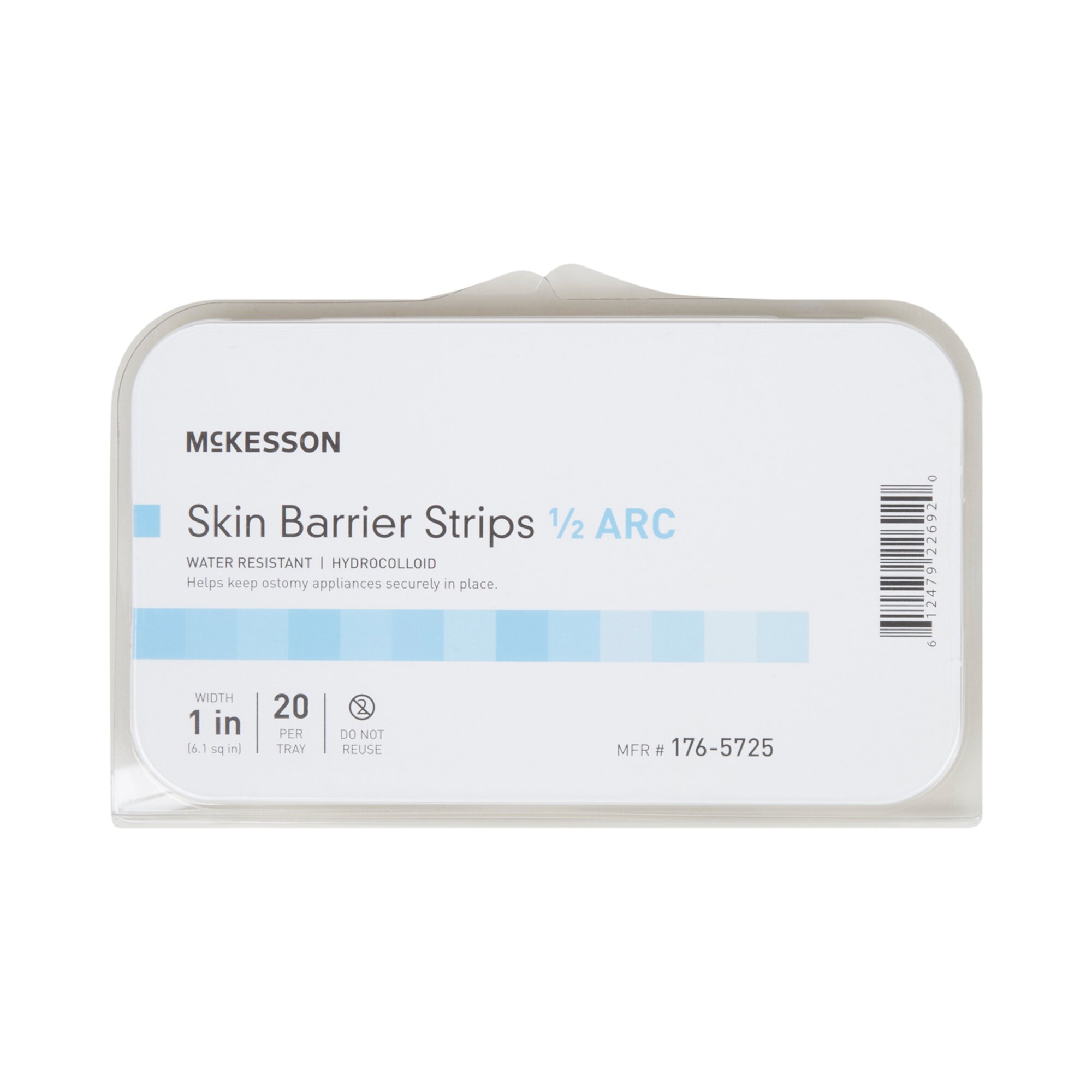 McKesson Skin Barrier Strips for Ostomy, Moldable - Pre-Cut, 1/2 in Arc, 20 Count, 14 Packs, 280 Total Mckesson