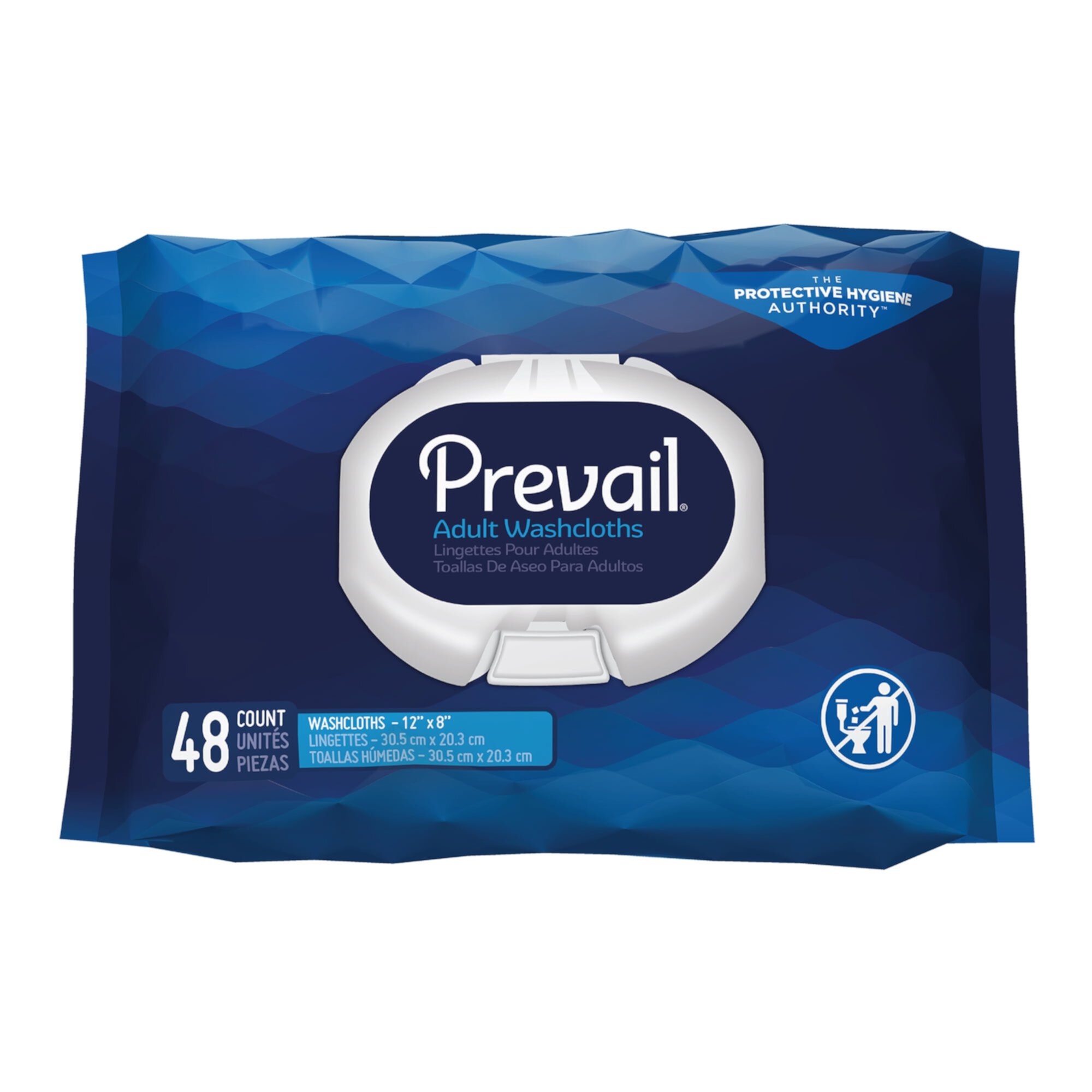 Prevail Personal Cleansing Wipe 8 x 12" WW-715, 6 Wipes Prevail