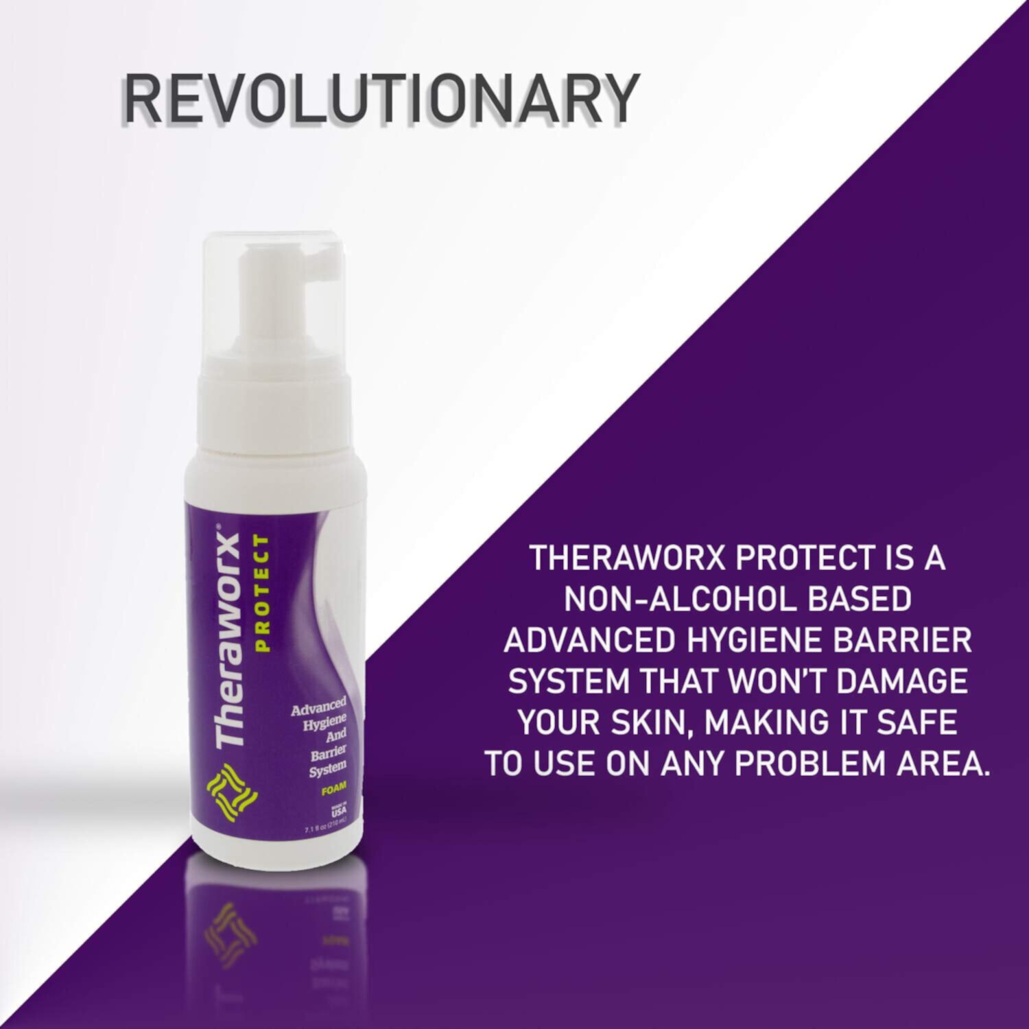 Theraworx Protect Advanced Hygiene And Barrier System Foam Large Bottle 7.1 oz (Унции) Pack of 2 Theraworx