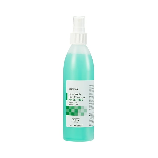 McKesson Rinse-Free Perineal Cleansing and Incontinence Care Skin Cleanser - Herbal Scent, 8 oz (Унции) Mckesson