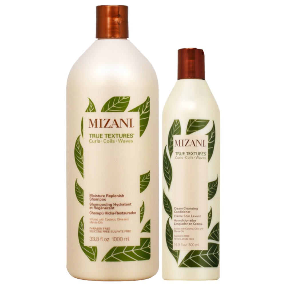 Mizani True Textures Shampoo 33.8oz + Cleansing Conditioner 16.9oz Mizani