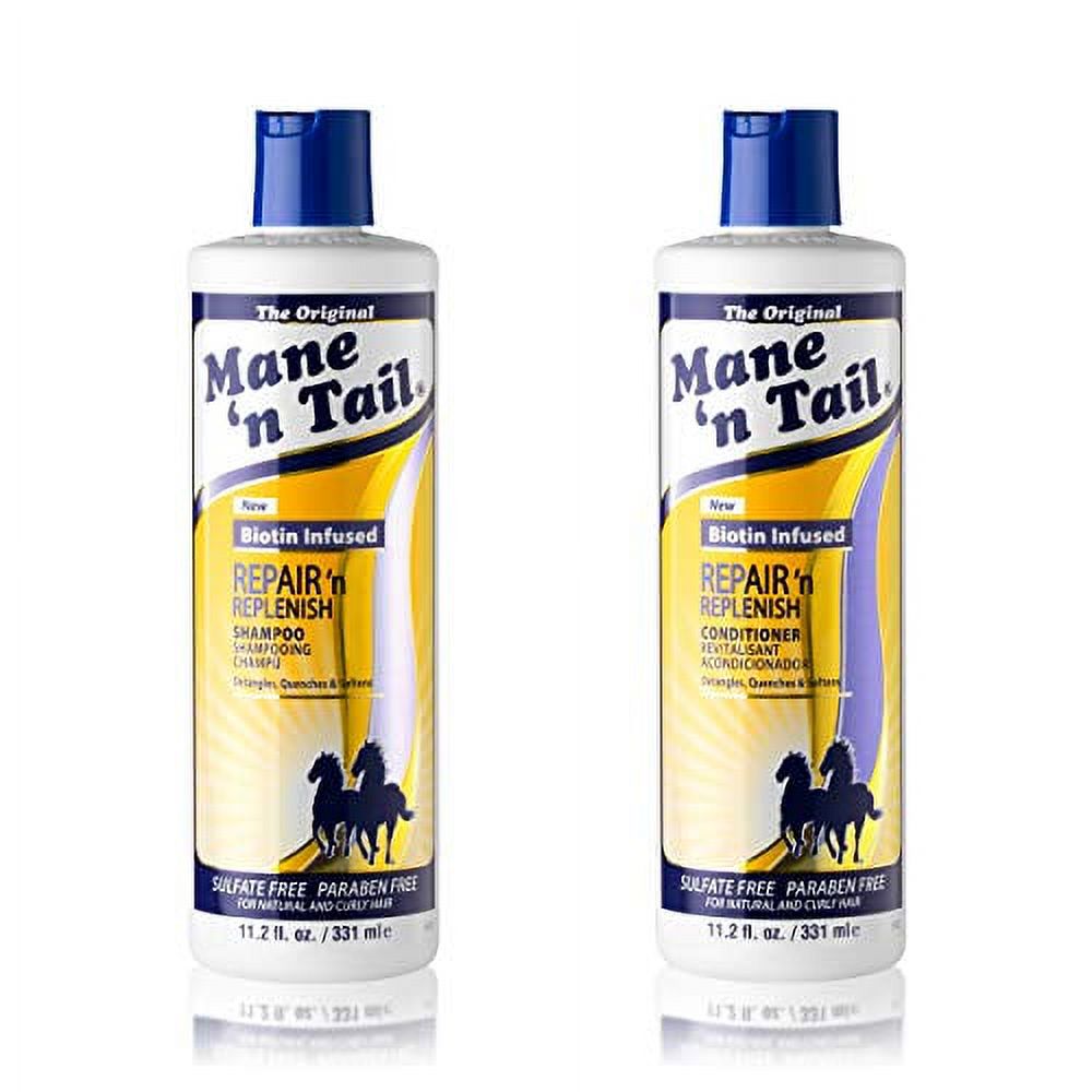 Mane ’n Tail: Repair ’n Replenish (Pack of 2), Sulfate Free Gentle Cleansing And Replenishing System (11.2 Oz Each) Mane 'n Tail