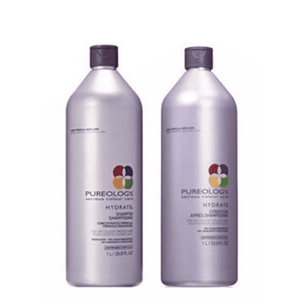 Pureology Hydrate Shampoo & Conditioner Liter Duo Set, 33.8 Oz Pureology