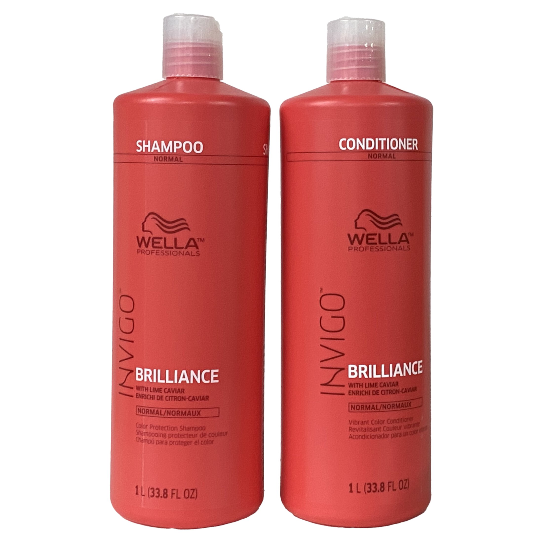 Wella Invigo brilliance color protecting shampoo & Conditioner  for fine to normal hair 33.8 oz liter DUO set Wella