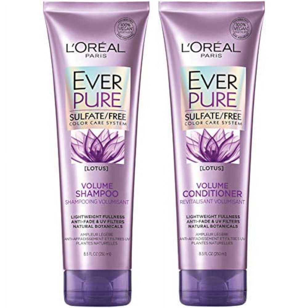 L'Oreal Paris EverPure Volume Sulfate Free Shampoo and Conditioner for Color-Treated Hair, 8.5 Ounce (Set of 2) L'Oréal Paris