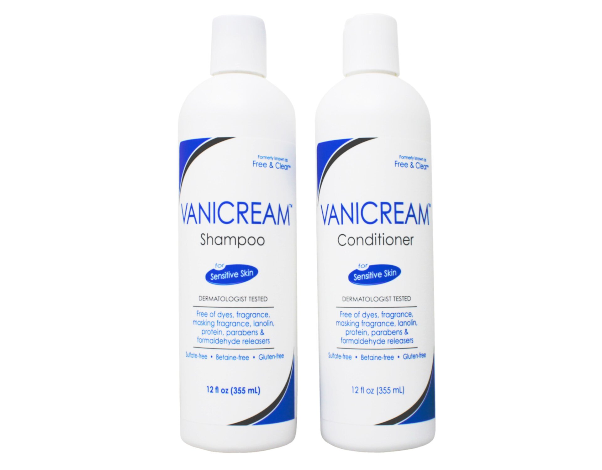 Vanicream / Free & Clear SHAMPOO and CONDITIONER COMBO SET 12oz ea Vanicream