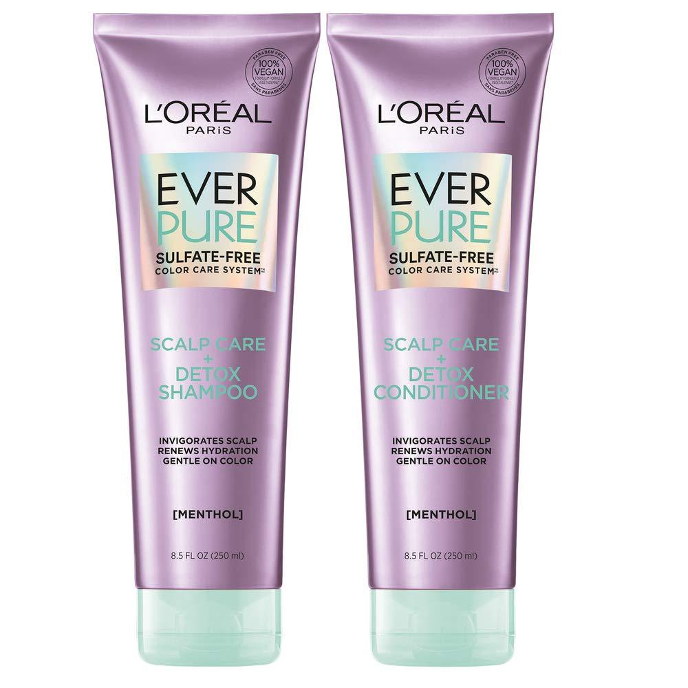 L'Oreal Paris EverPure Scalp Care + Detox Sulfate Free Shampoo & Conditioner, 8.5 Ounce (Set of 2) Shampoo & Conditioner set L'Oréal Paris