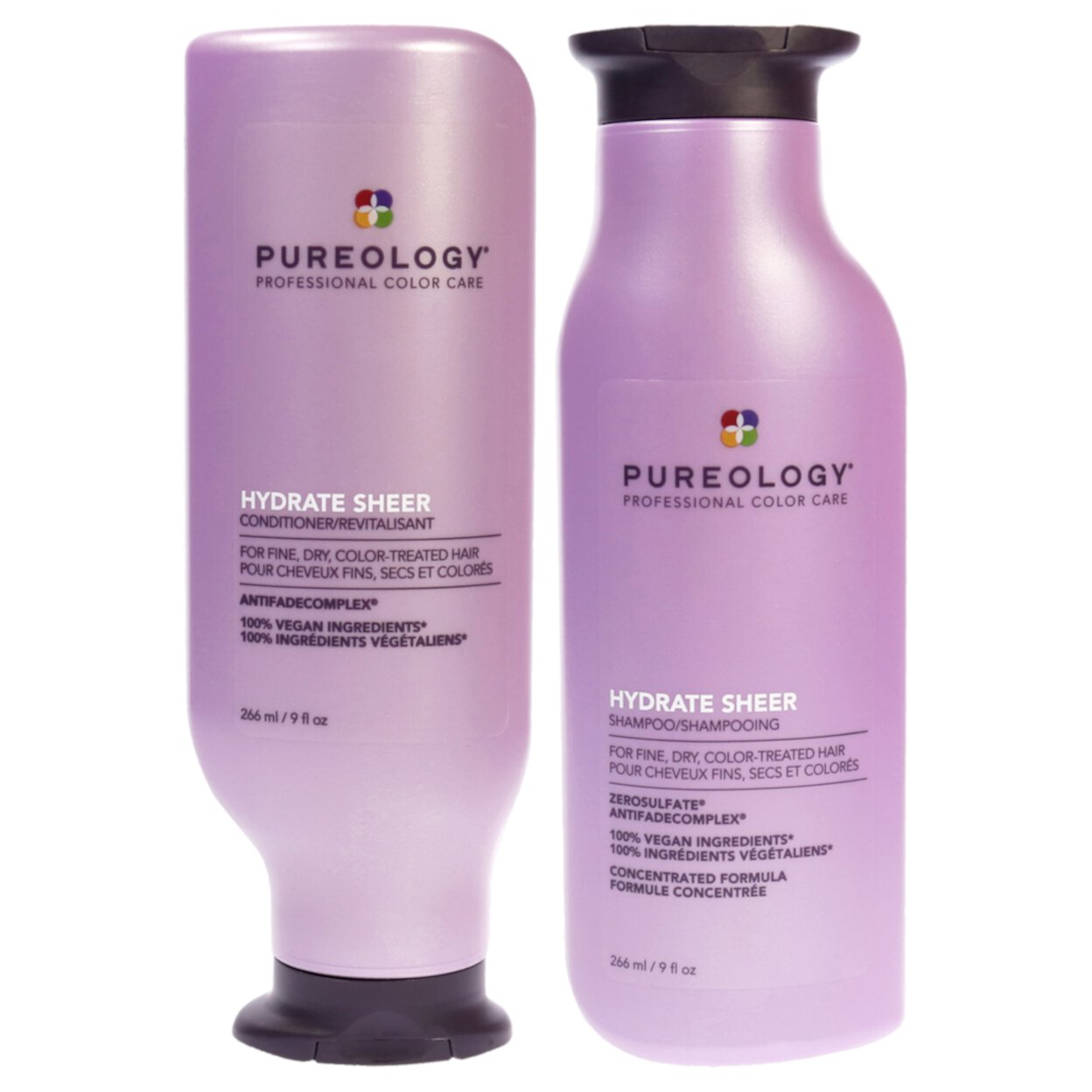 Pureology Hydrate Sheer Shampoo and Conditioner 2 Pc Kit - 9oz Shampoo, 9oz Conditioner Pureology